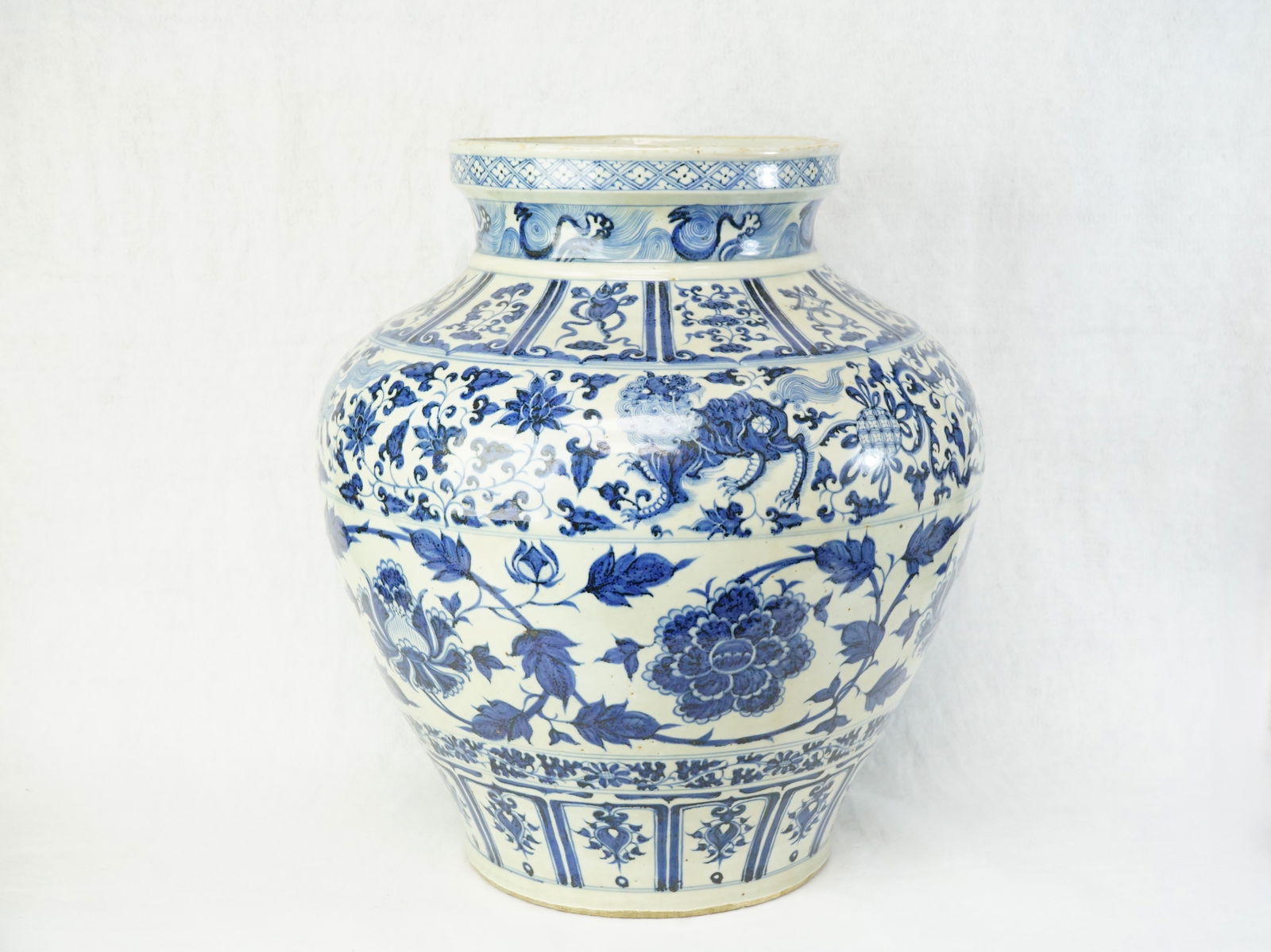 Chinese Yuan Style Blue and White Jar: Approximate size:H:16.5 in Shipping: We offer in-house shipping services for most small items. This means that we will take care of packing and shipping the items directly to you. For larger or