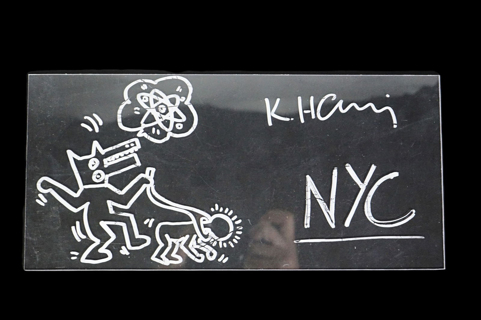 Keith Haring Signed Nyc Acrylic Panel: Approximate size:11.75x5.5 in Shipping: We offer in-house shipping services for most small items. This means that we will take care of packing and shipping the items directly to you. For larger or