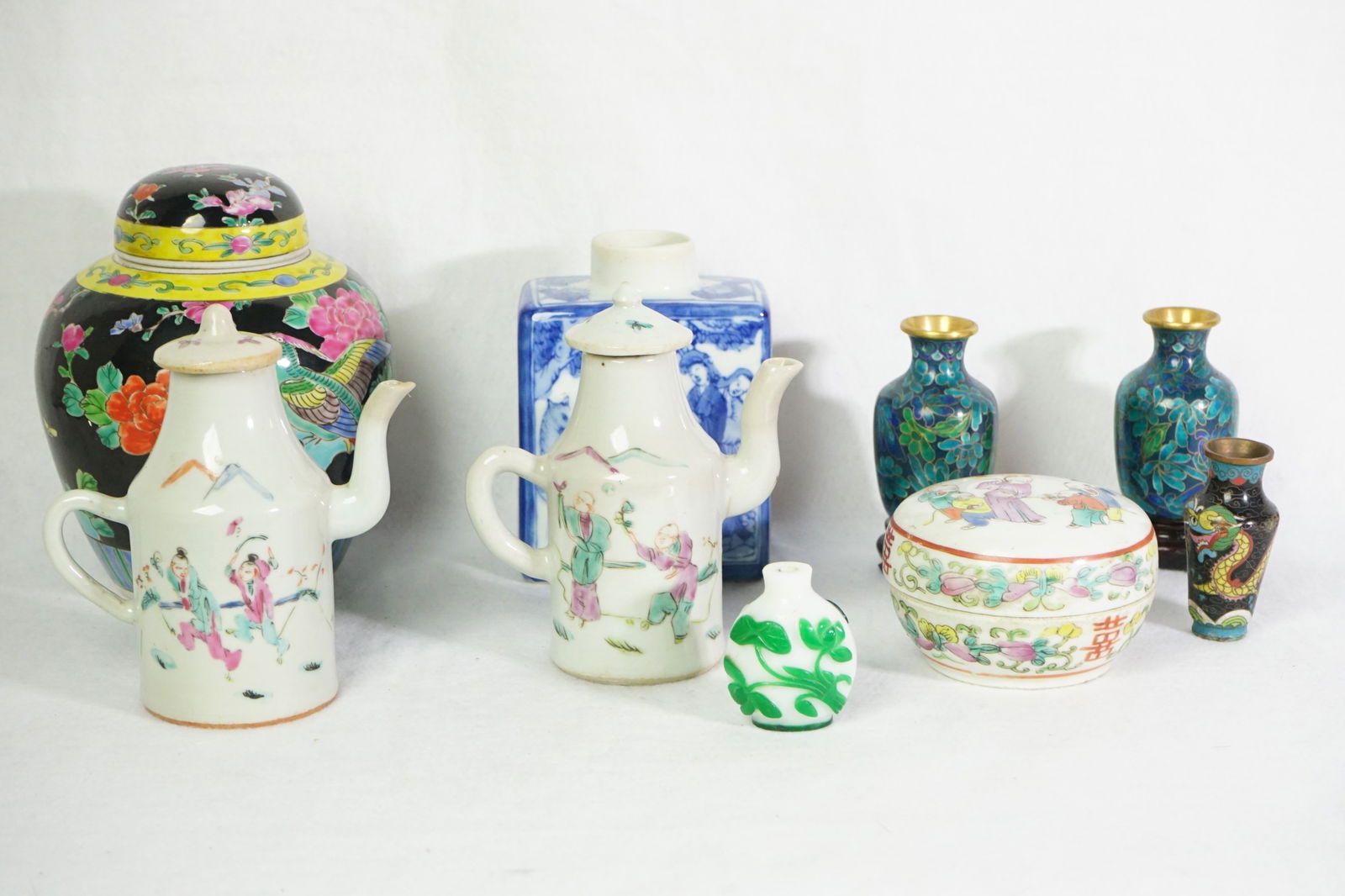 Group of Chinese Porcelain and Cloisonné Articles (1 of 13)