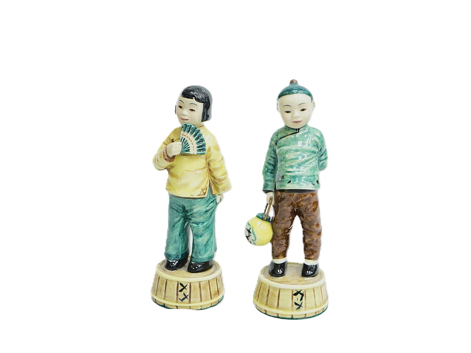 Pair of Chinese Sancai Glazed Figures: Approximate size: H:7 in Shipping: We offer in-house shipping services for most small items. This means that we will take care of packing and shipping the items directly to you. For larger or