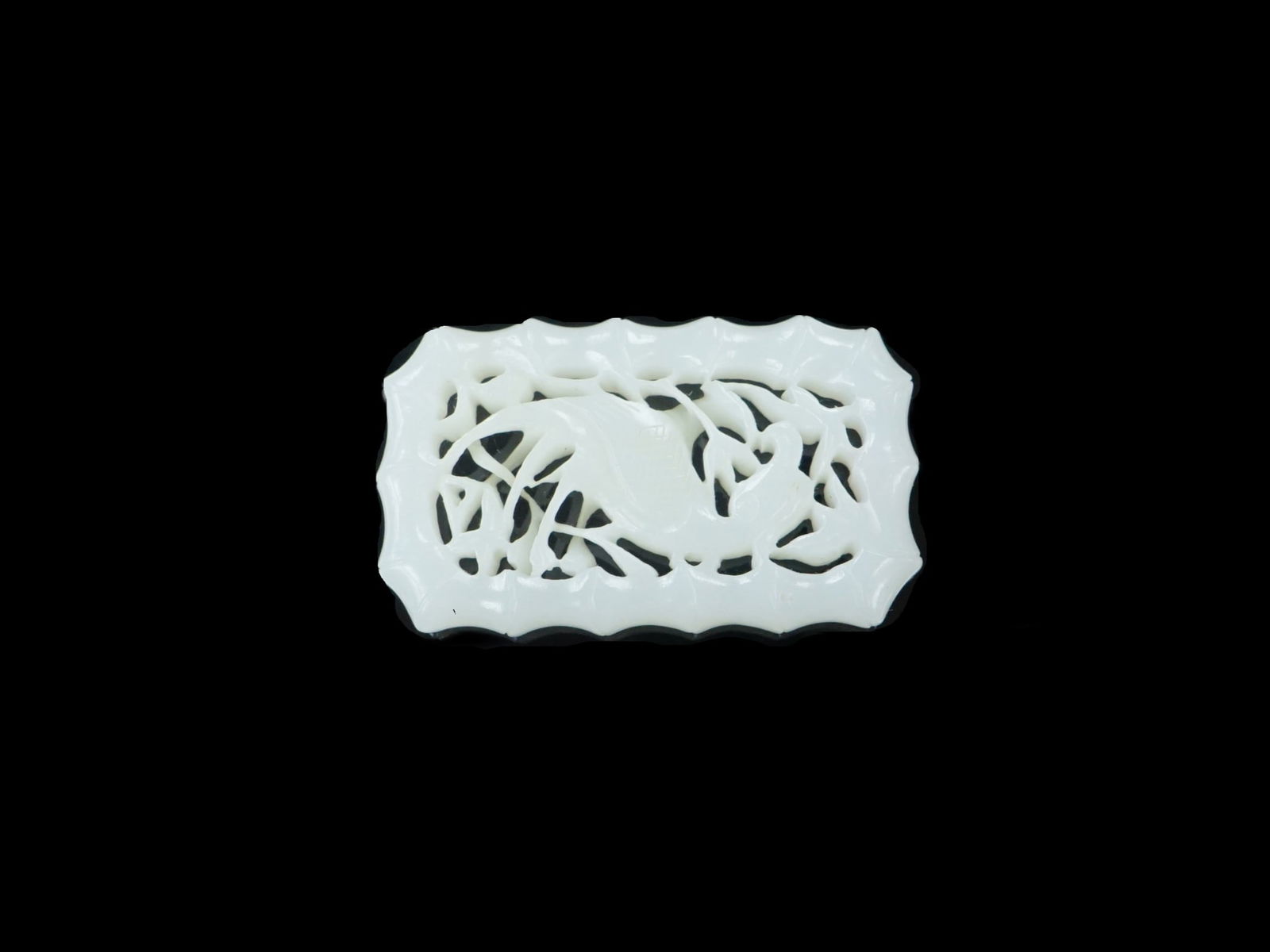 Chinese Carved White Jade Openwork Pendant: Approximate size: 2.25x1.25x3/8 in Shipping: We offer in-house shipping services for most small items. This means that we will take care of packing and shipping the items directly to you. For