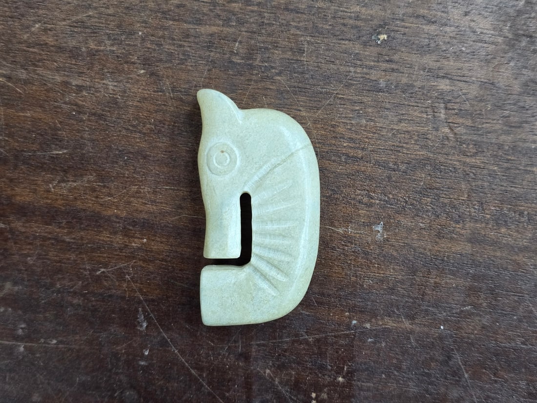 Ancient Carved Grey Jade Horse: Approximate size: 2.5x1.5x0.5 inShipping: We offer in-house shipping services for most small items. This means that we will take care of packing and shipping the items directly to you. For larger or