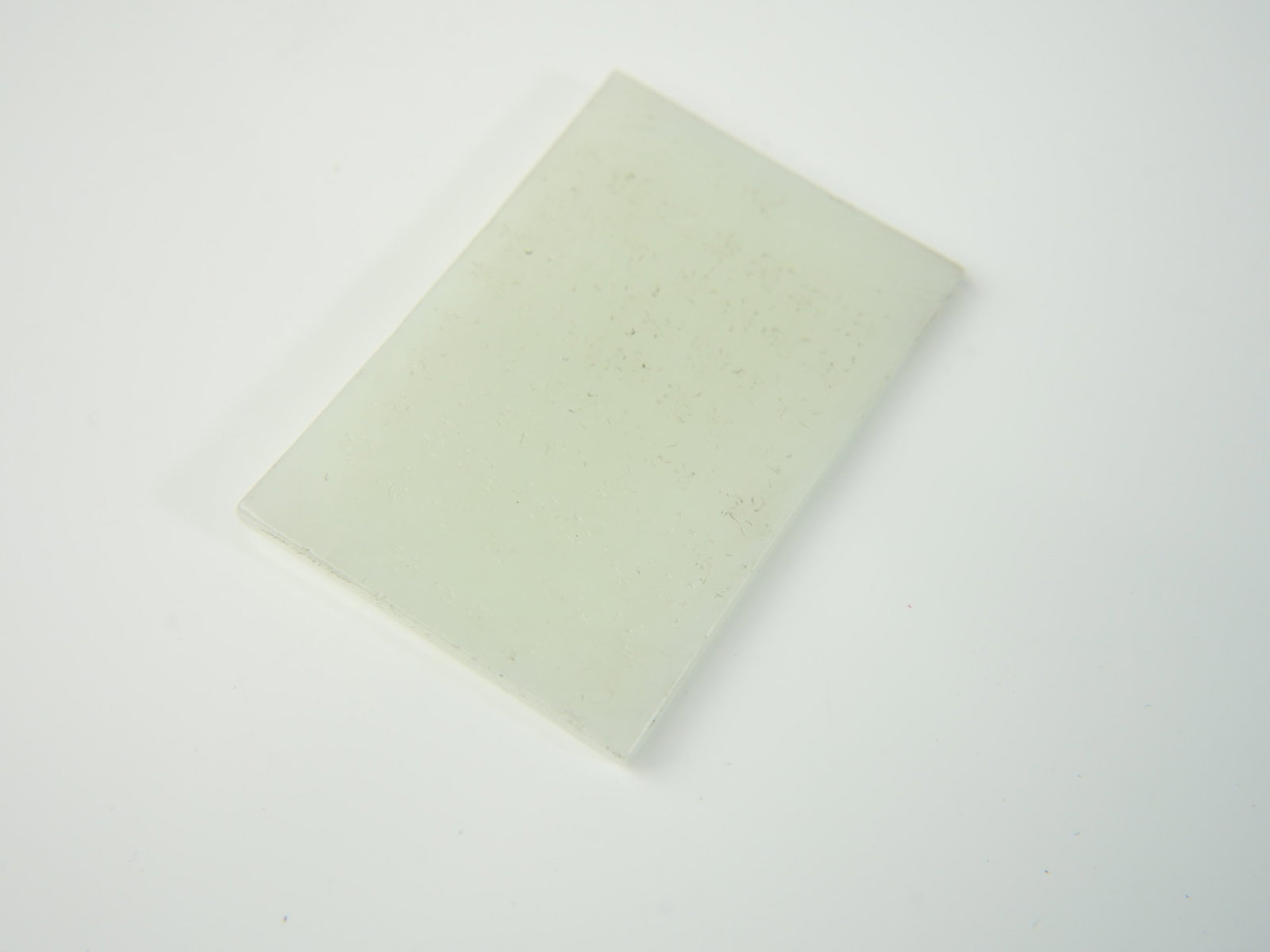 Chinese Carved Inscribed White Jade Rectangular Plaque - 4