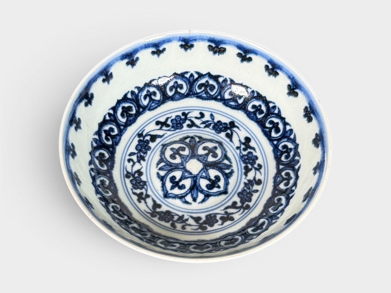 Chinese Blue White Porcelain Bowl with Ming Mark: Chinese blue white porcelain bowl with ming mark, 5.25"dia Shipping: We offer in-house shipping services for most small items. This means that we will take care of packing and shipping the items direc