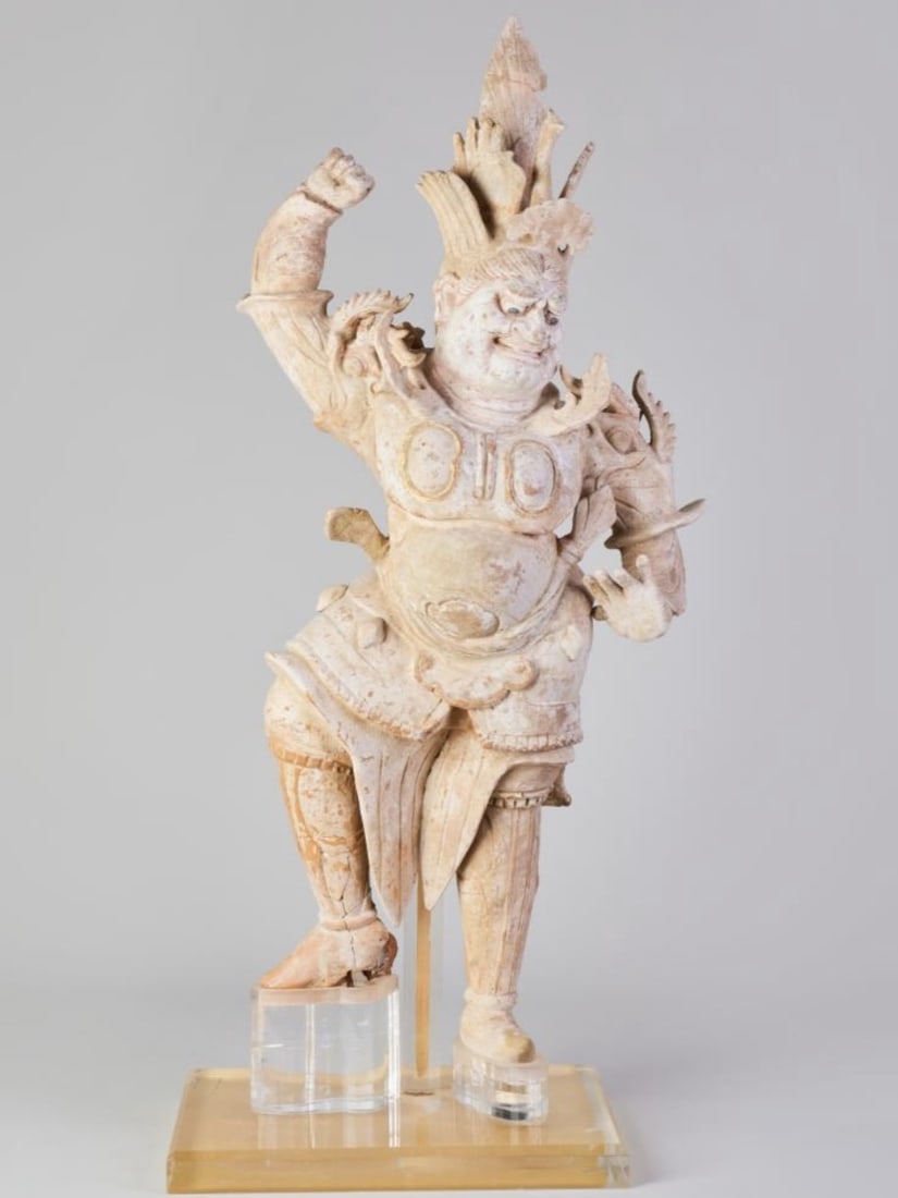 Chinese Tang Dynasty Pottery Figurine of Guadian (1 of 9)