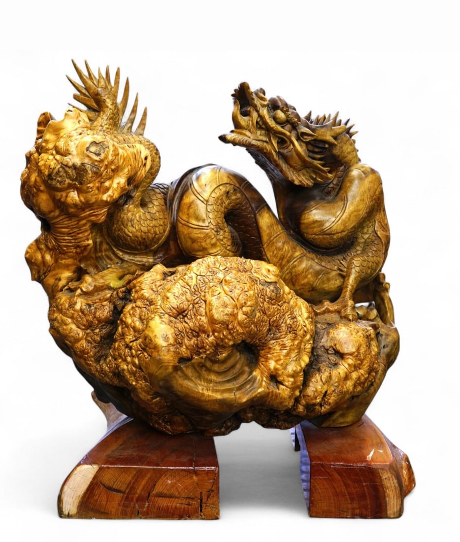 Large Chinese Carved Rootwood Dragon (1 of 8)