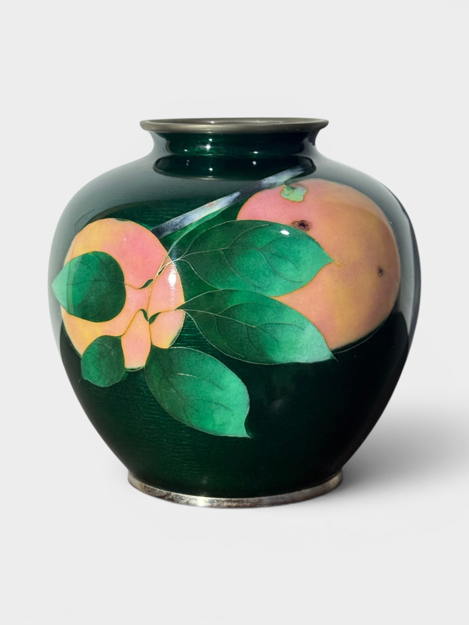 Japanese Cloisonne Vase with Persimon (1 of 5)