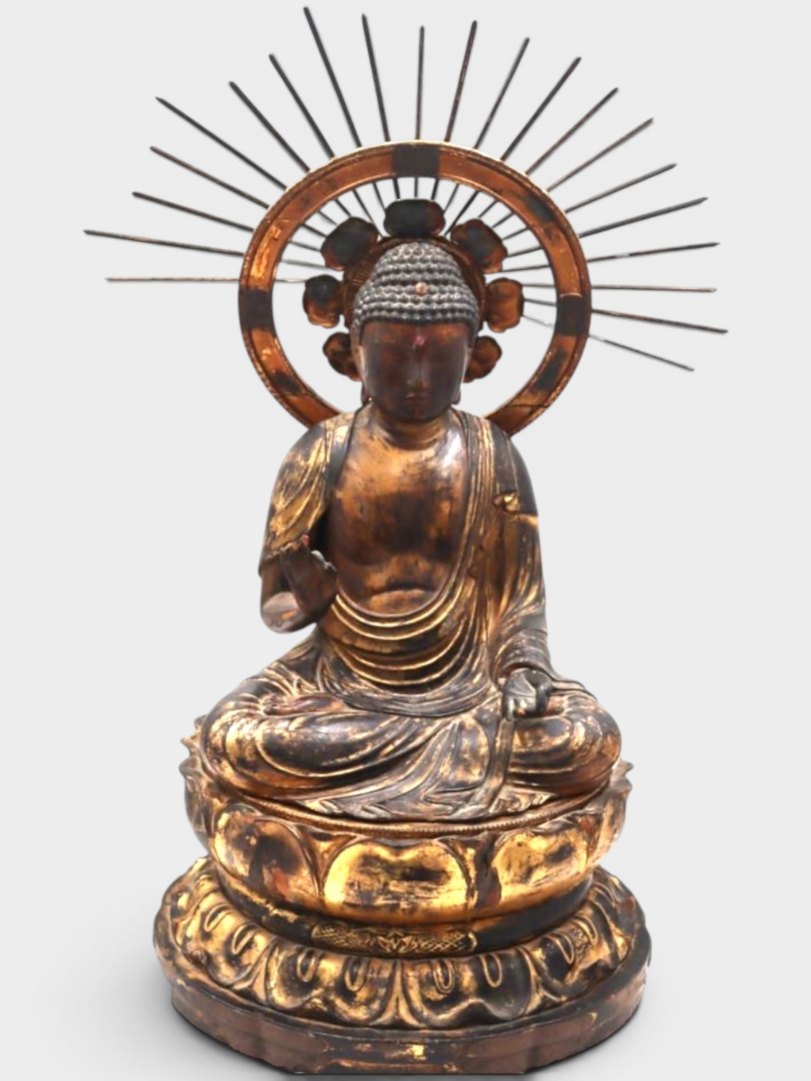 Japanese Edo Period Lacquered Wood Buddha ,Edo Period (1 of 15)