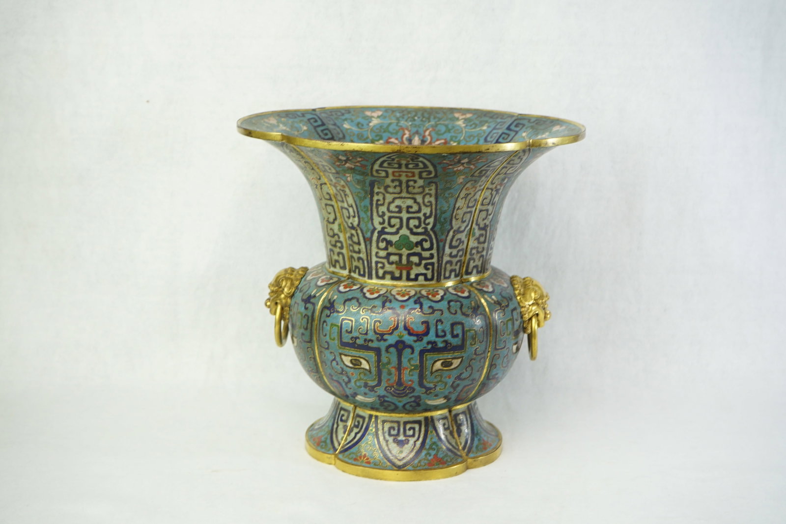 Chinese Cloisonne Enamel And Gilt Zun Vase,Qing Dynasty: Approximate size: 11.75x11.75x11.75 in Shipping: We offer in-house shipping services for most small items. This means that we will take care of packing and shipping the items directly to you. For larg