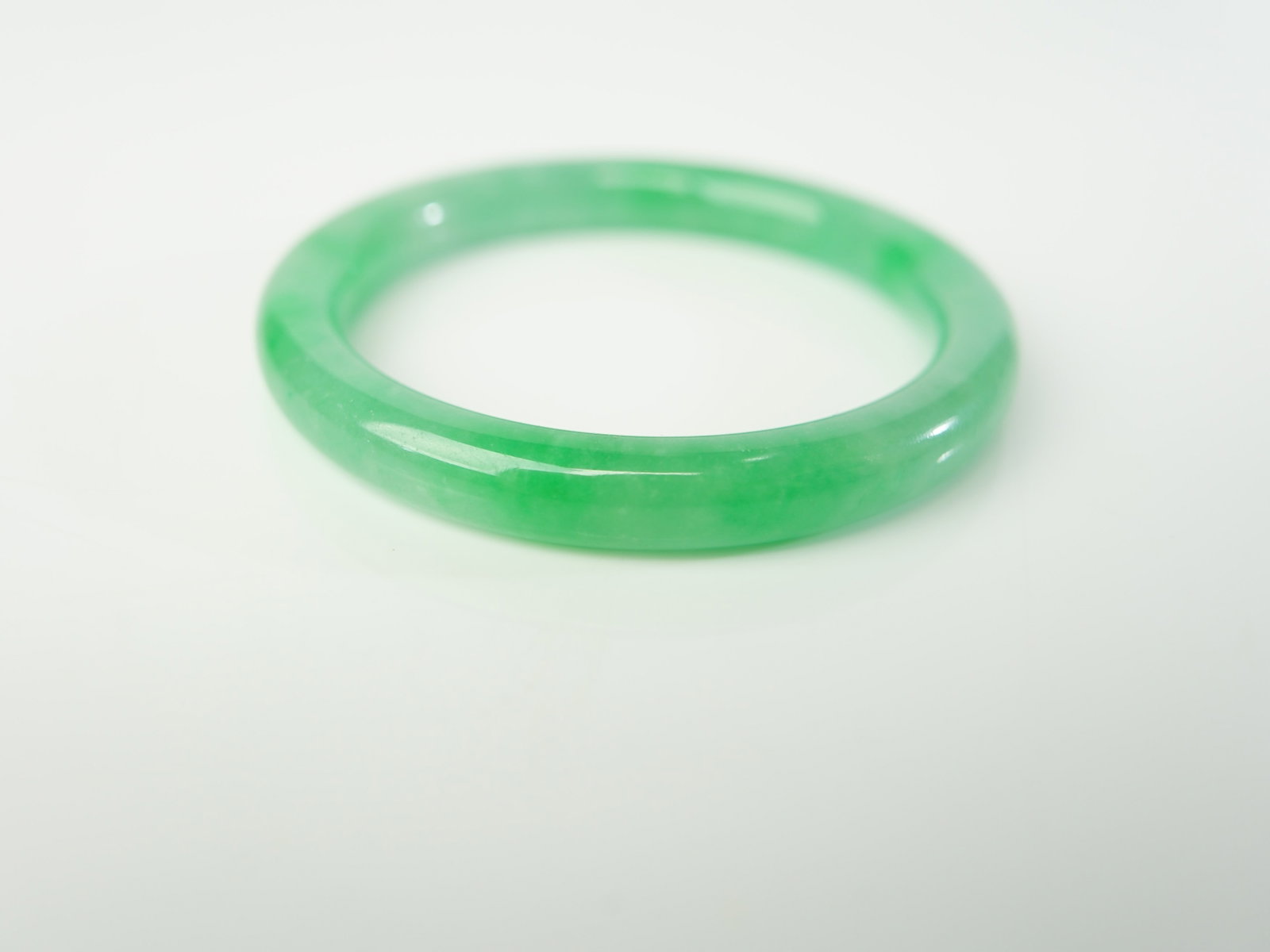 Chinese Carved Jadeite Bangle (1 of 7)