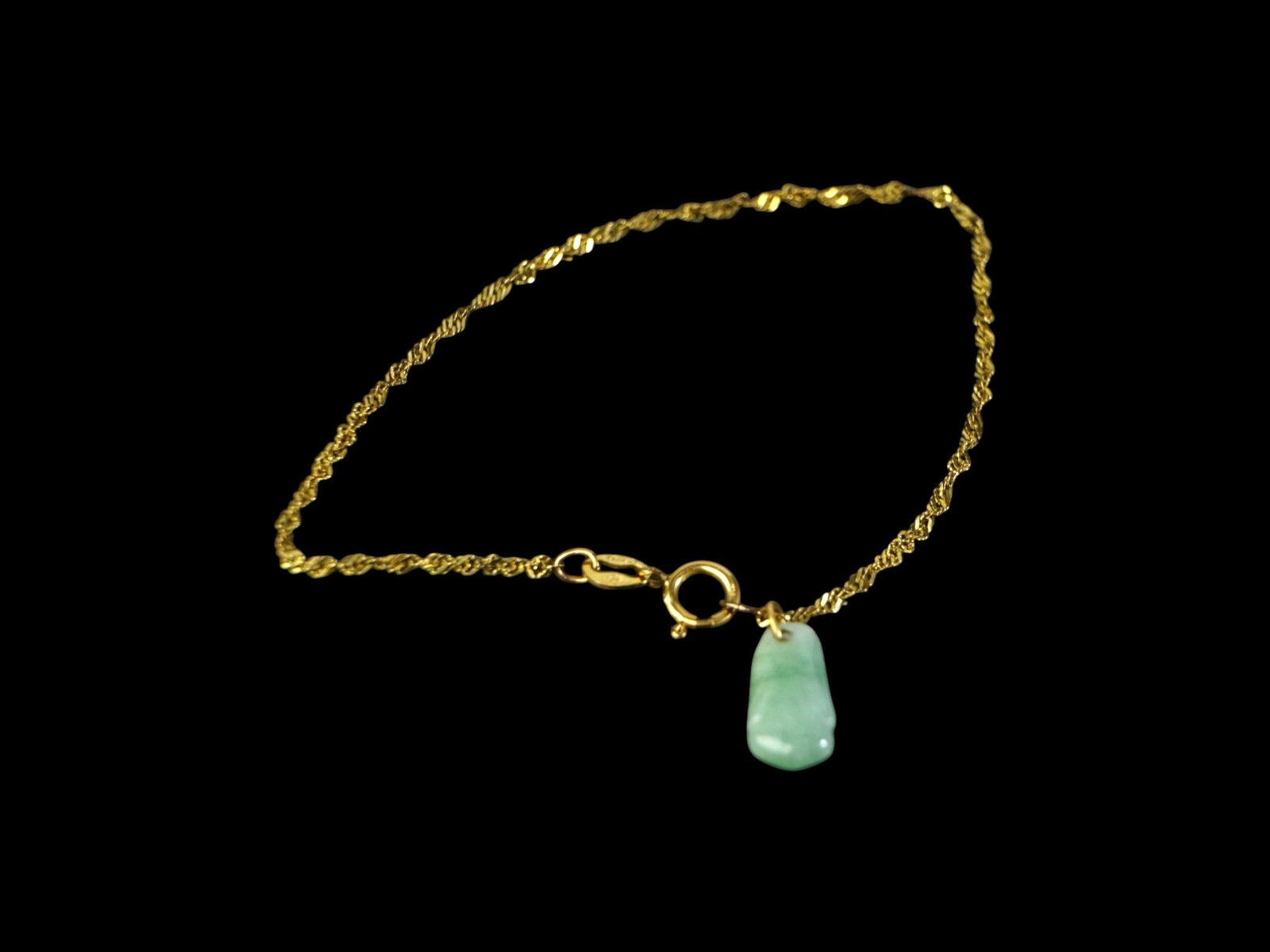 Chinese Jadeite Pendant with Italian 14K Gold Necklace,Receipt Included: Approximate size: pendant L:0.5 in in,overall weight 7.1 ct. Shipping: We offer in-house shipping services for most small items. This means that we will take care of packing and shipping the items dir