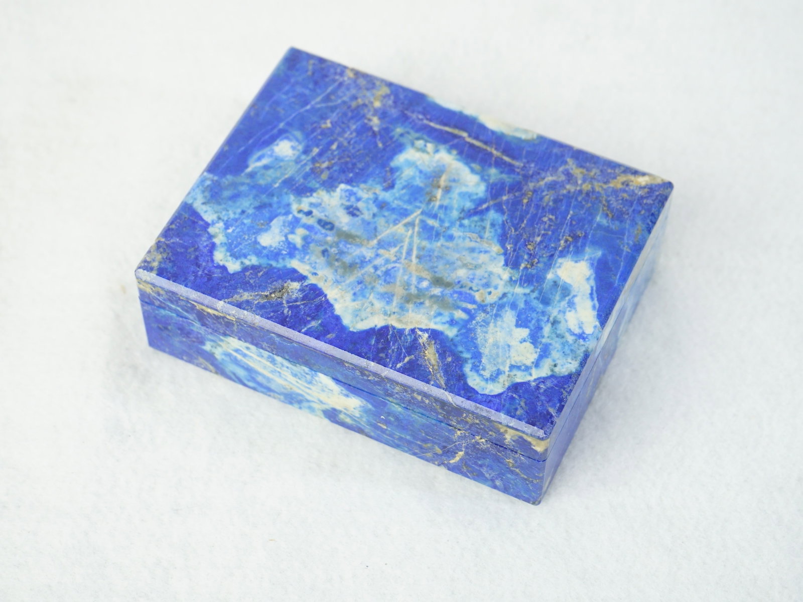Chinese Carved Lapis Lazuli Jewelry Box: Approximate size:3.25x4.25x1.5 in Shipping: We offer in-house shipping services for most small items. This means that we will take care of packing and shipping the items directly to you. For larger or