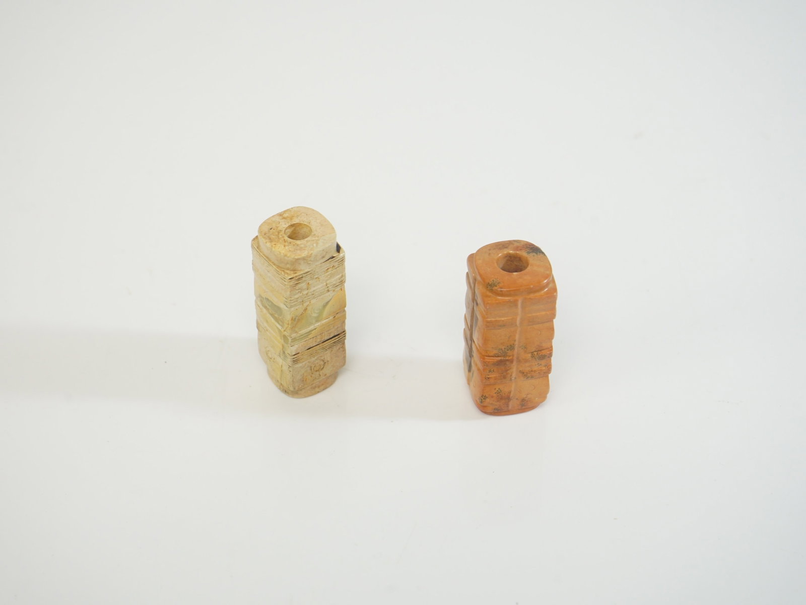 Lot of 2 Chinese Jade Cong-Form Beads,Neolithic Period: Approximate size: L:1.75 in/2 in Shipping: We offer in-house shipping services for most small items. This means that we will take care of packing and shipping the items directly to you. For larger or 