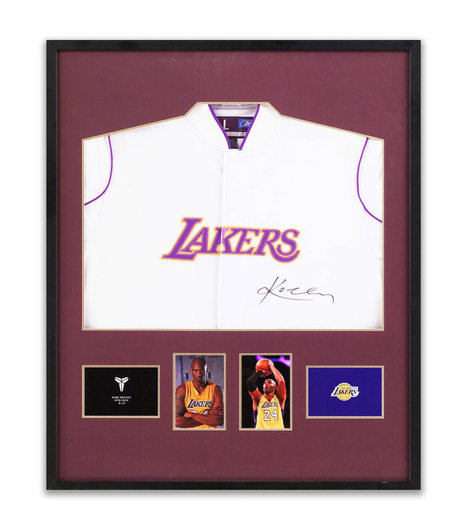 2004 Kobe Bryant Los Angeles Lakers Signed Warmup Jacket: Approximate size: Outer frame size 35.5x29.5 inches. Shipping: We offer in-house shipping services for most small items. This means that we will take care of packing and shipping the items directly to