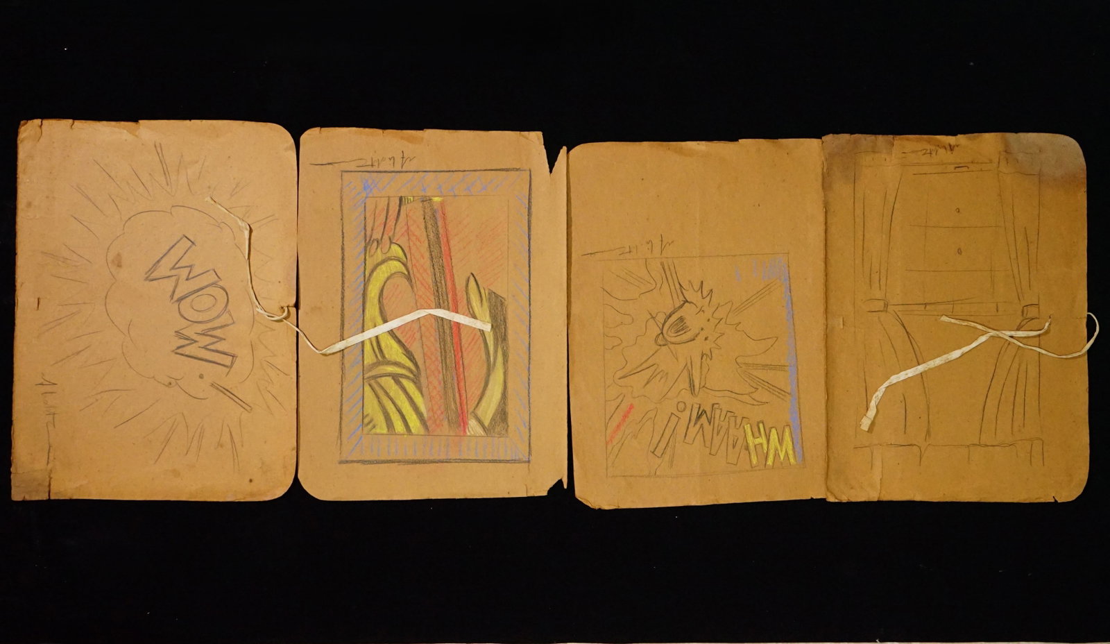 A Group of Four Roy Lichtenstein Pop Art Design Sketches (1 of 8)