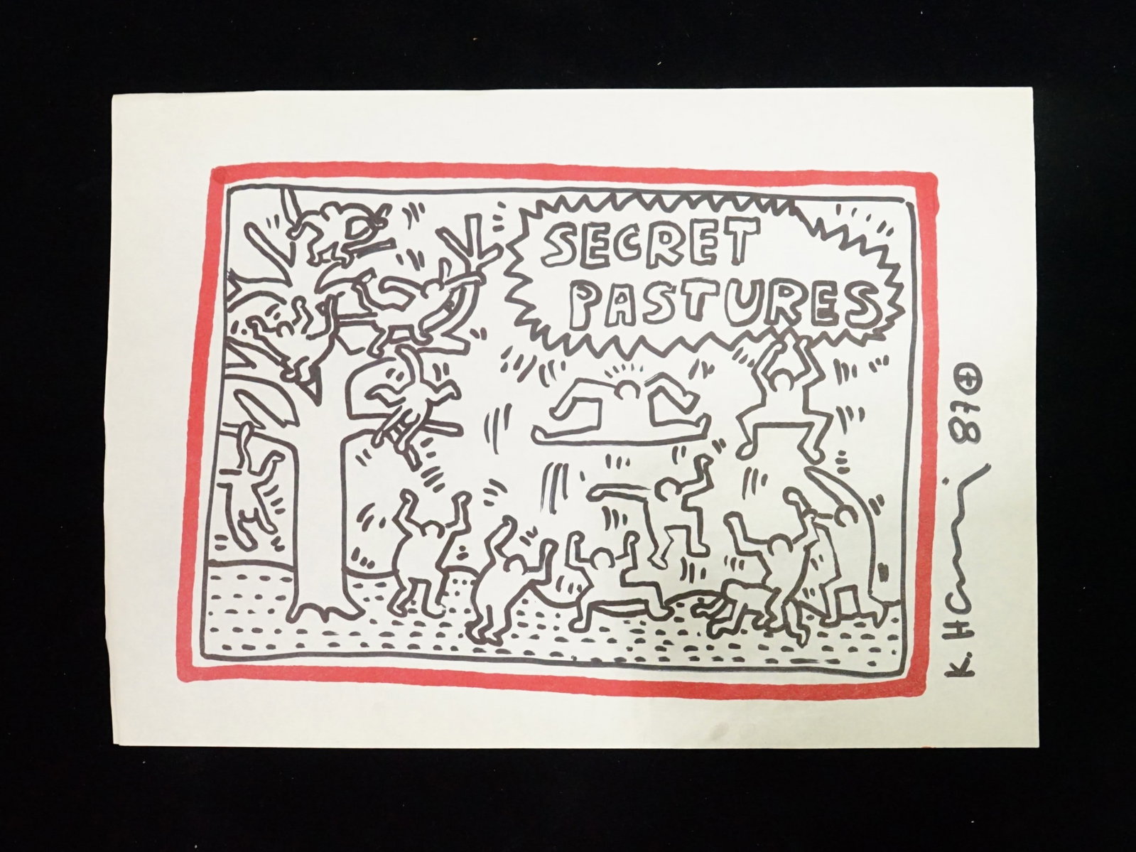 Keith Haring "Secret Pastures", 1987: Approximate size: 6.25x11.75 in Shipping: We offer in-house shipping services for most small items. This means that we will take care of packing and shipping the items directly to you. For larger or