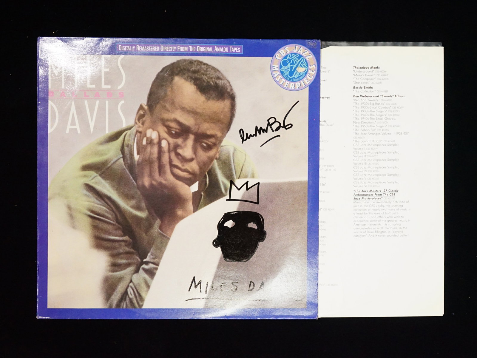 Jean Michel Basquiat Signed Art Miles Davis Compilation Album Ballads (1 of 4)