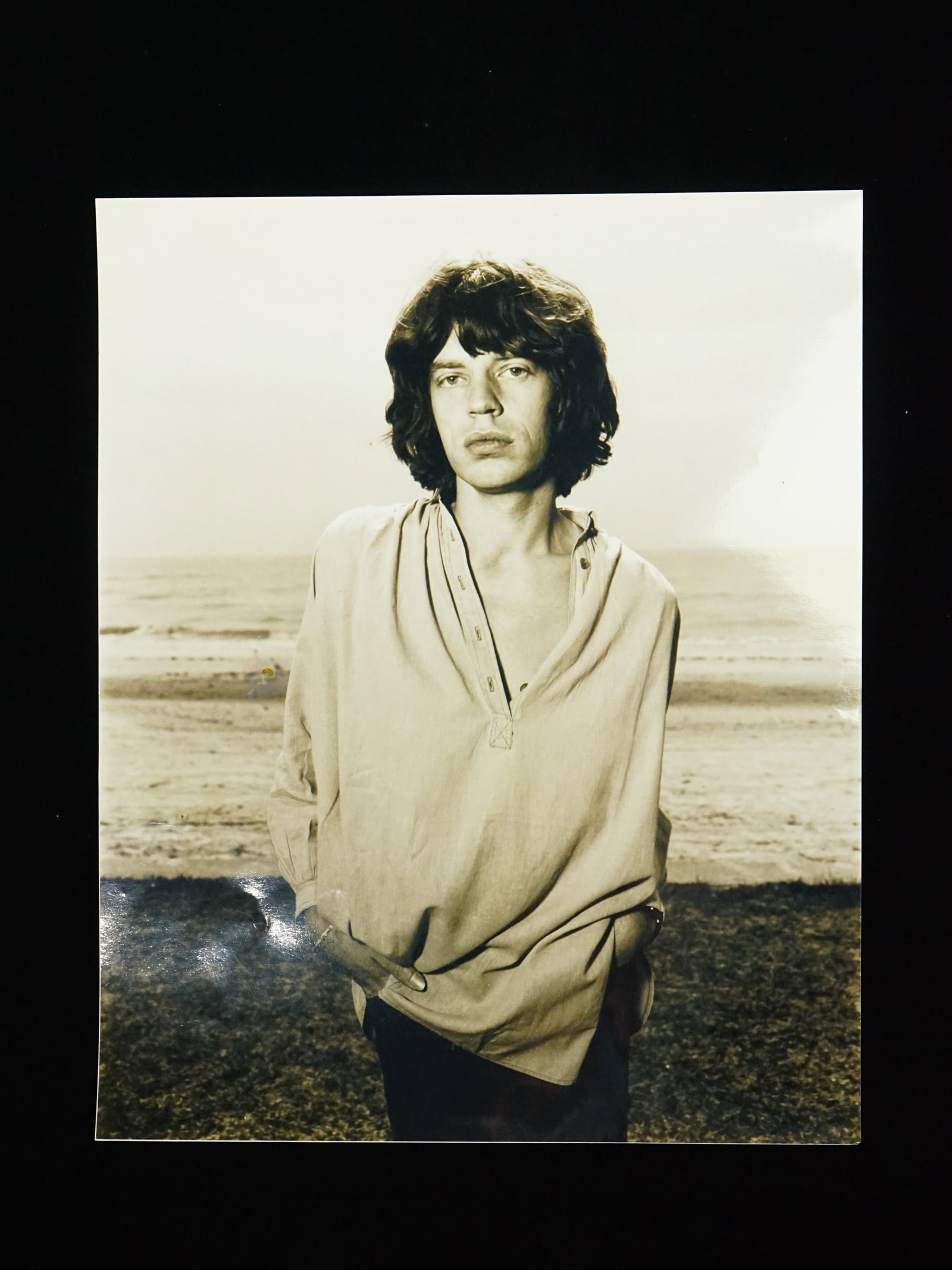 Hiro,(The Rolling Stones) Mick Jagger, Gelatin Silver Print: Approximate size:18.5x15 in Shipping: We offer in-house shipping services for most small items. This means that we will take care of packing and shipping the items directly to you. For larger or