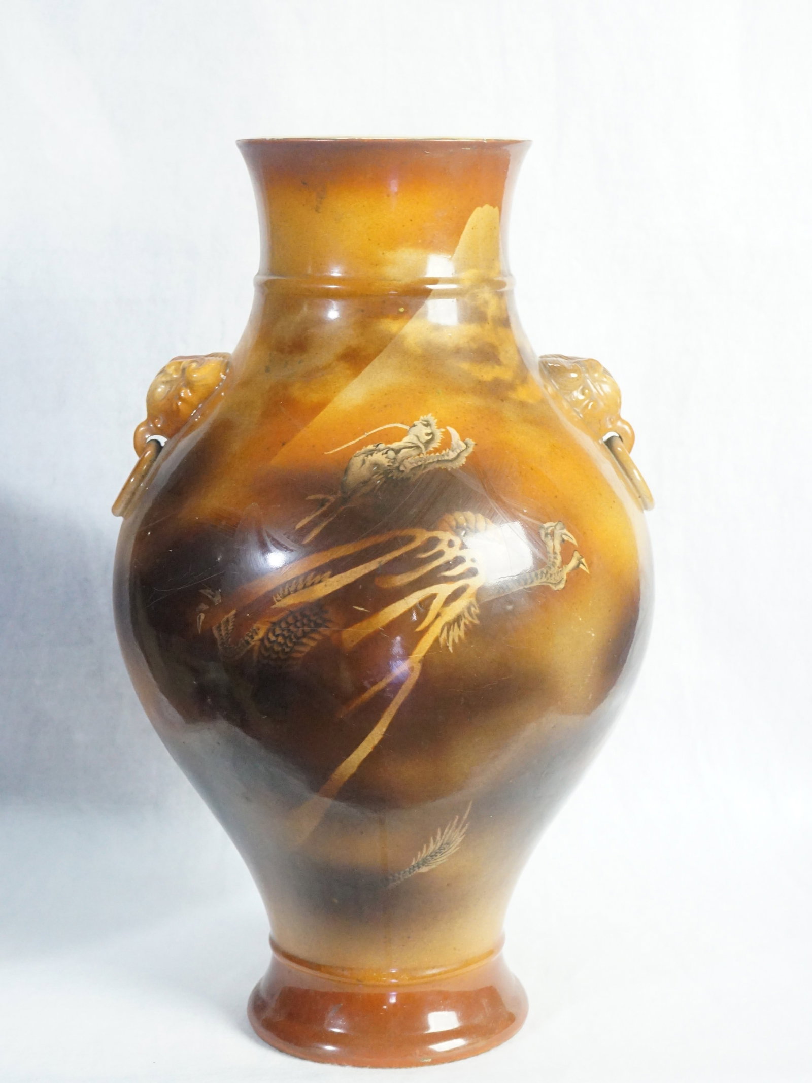 Japanese Dragon-Decorated Porcelain Vase,Meiji Period: Approximate size: 17.5x10.5x10.5 in Shipping: We offer in-house shipping services for most small items. This means that we will take care of packing and shipping the items directly to you. For larger