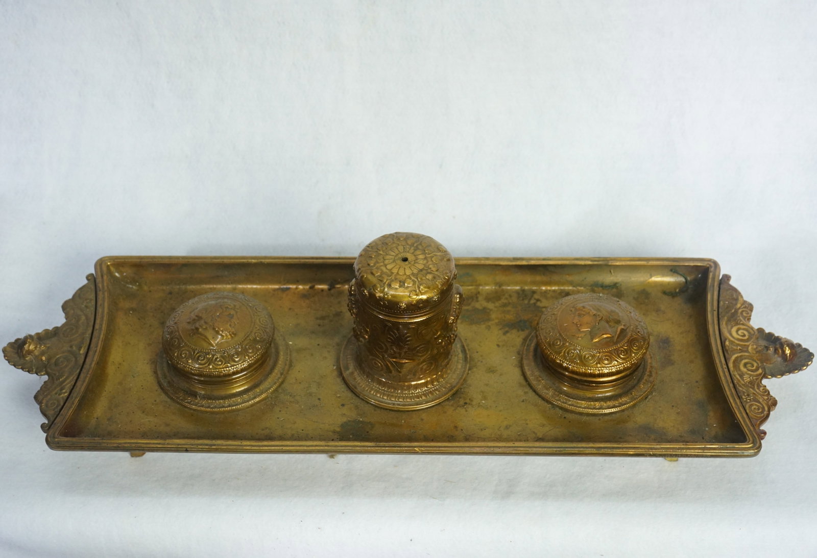 Ferdinand Barbedienne(French,1810-1892),Bronze Inkwell Stand (1 of 9)