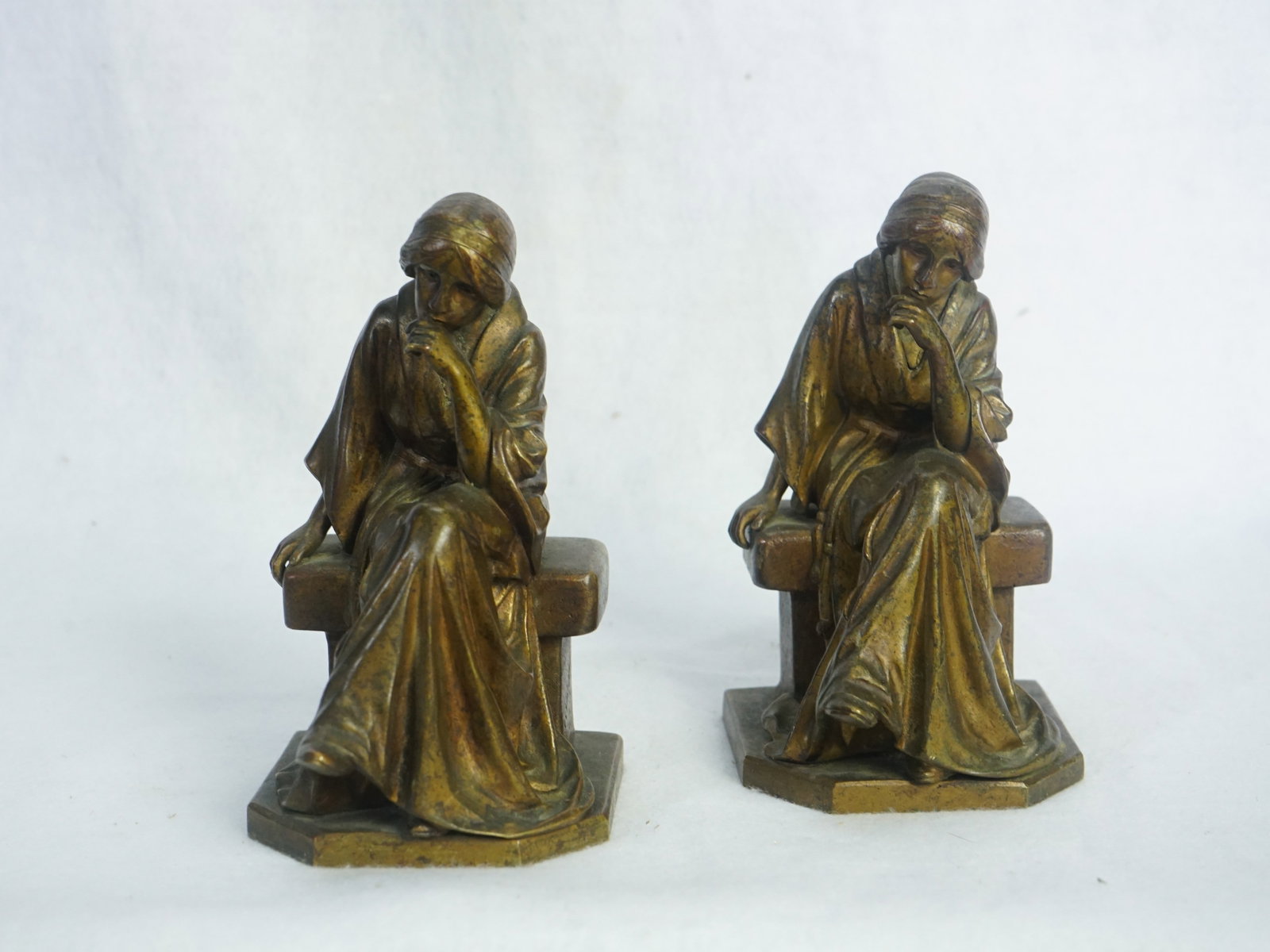 Pair of Bronze Bookends,Signed Clemente,Marked Ovington's New York,1920S (1 of 8)