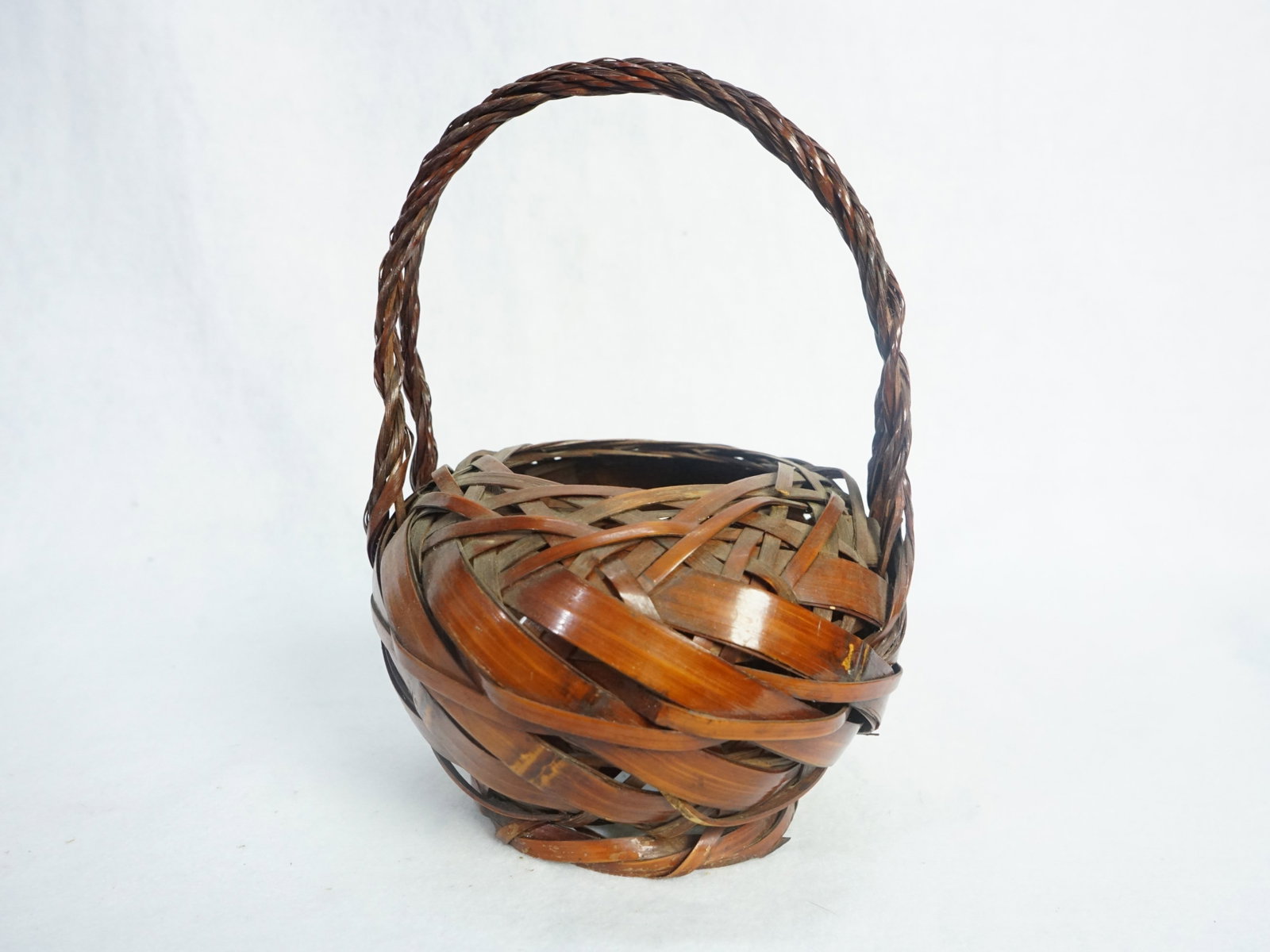 Japanese Bamboo Ikebana Basket,Early 20th Century: Approximate size: 7.5x5x5 in Shipping: We offer in-house shipping services for most small items. This means that we will take care of packing and shipping the items directly to you. For larger or spec
