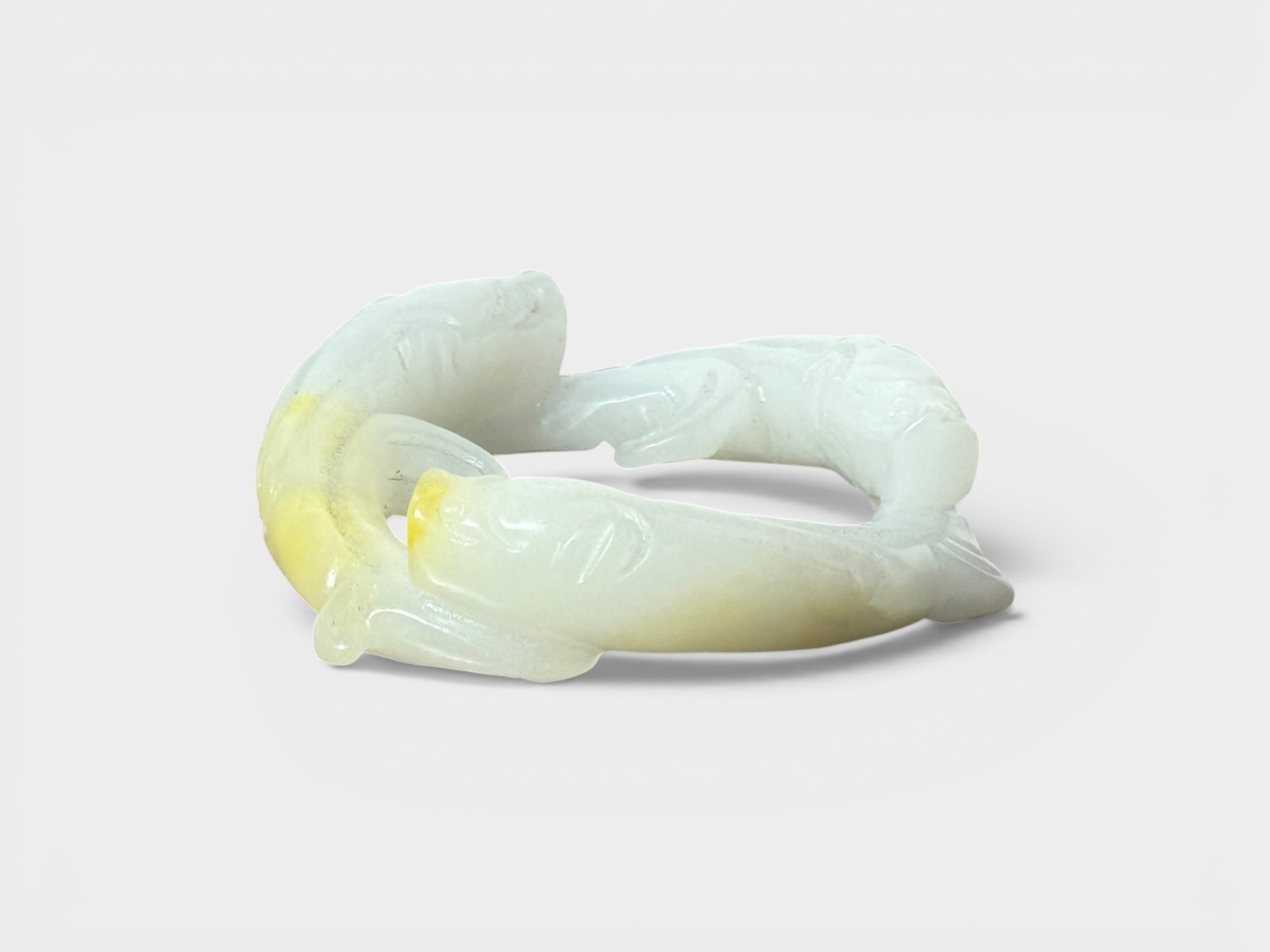 Chinese Jade Paper Weight with Three Fish Design (1 of 8)