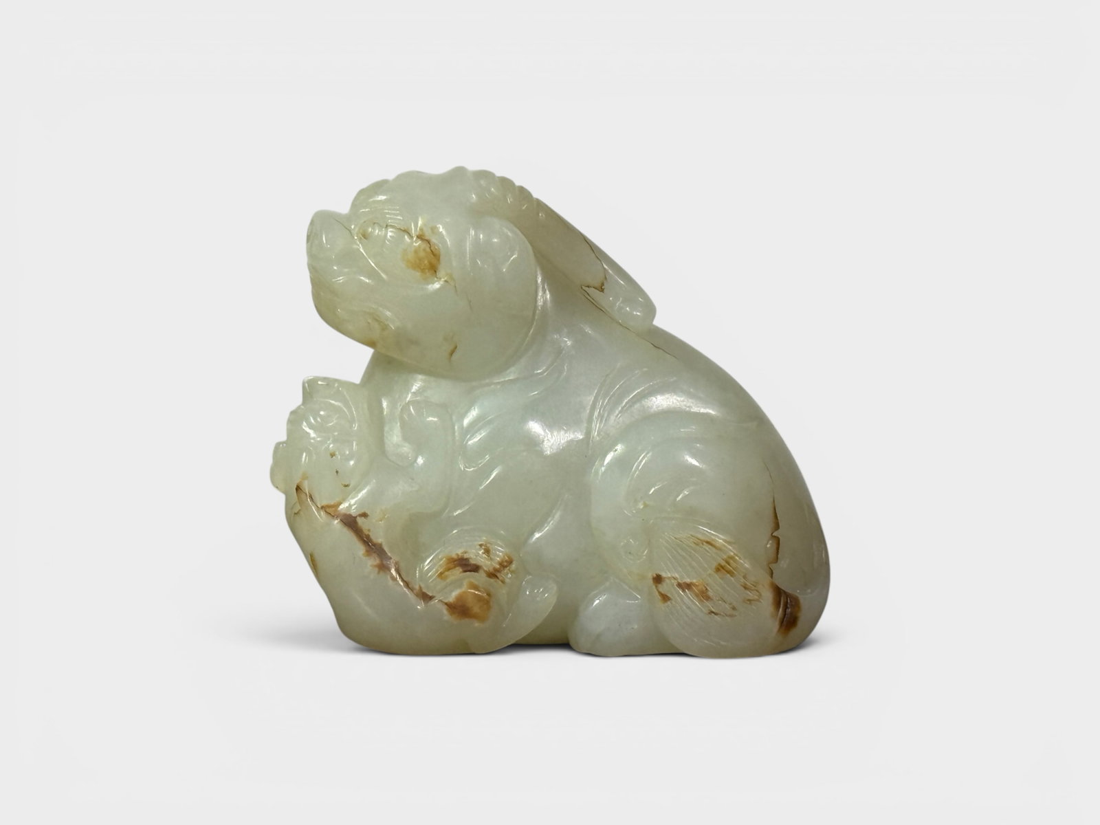 Chinese Celadon Jade Foolion Group: Chinese celadon jade foolion group, 2.5"L Shipping: We offer in-house shipping services for most small items. This means that we will take care of packing and shipping the items directly to you. For l