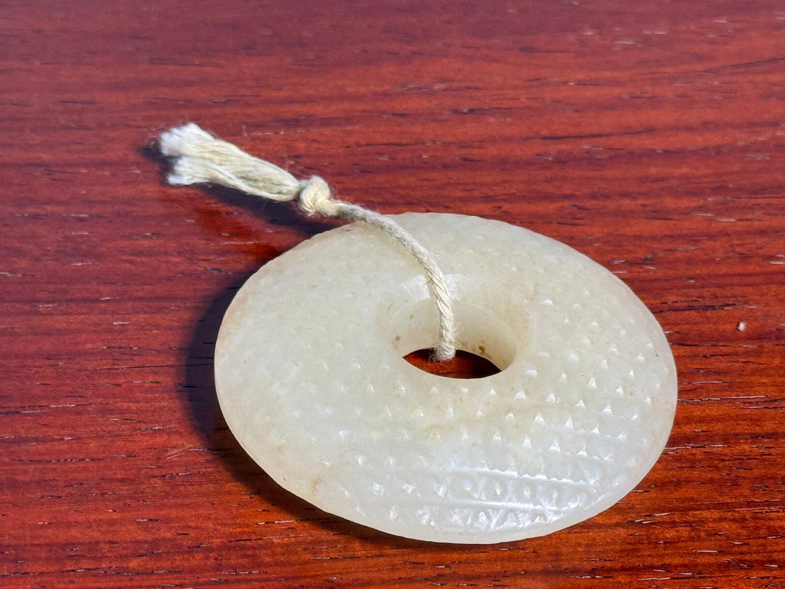 Small Chinese Jade Pi with Dots - 2