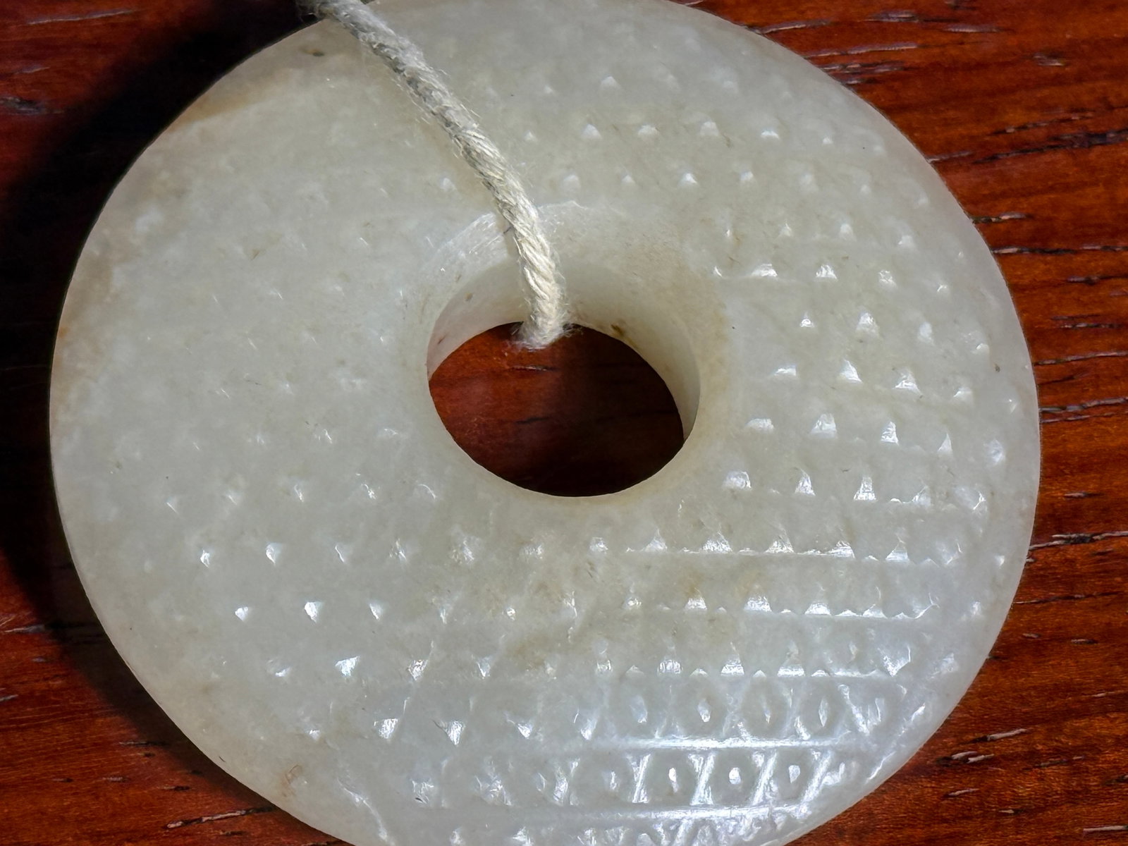 Small Chinese Jade Pi with Dots - 5