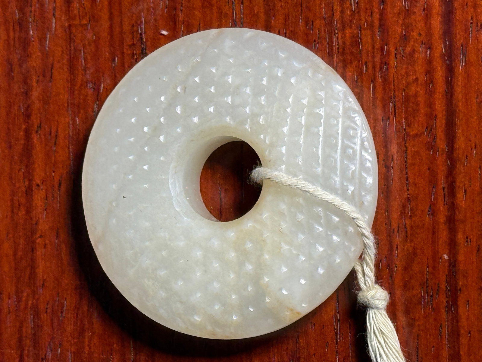 Small Chinese Jade Pi with Dots - 6