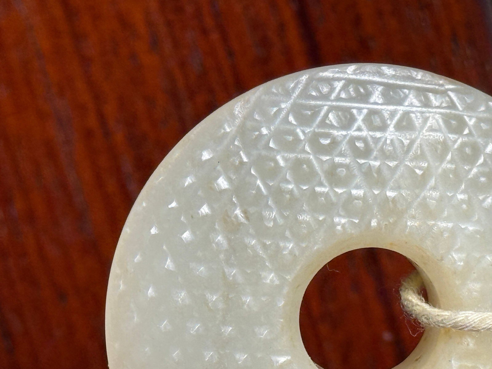 Small Chinese Jade Pi with Dots - 7
