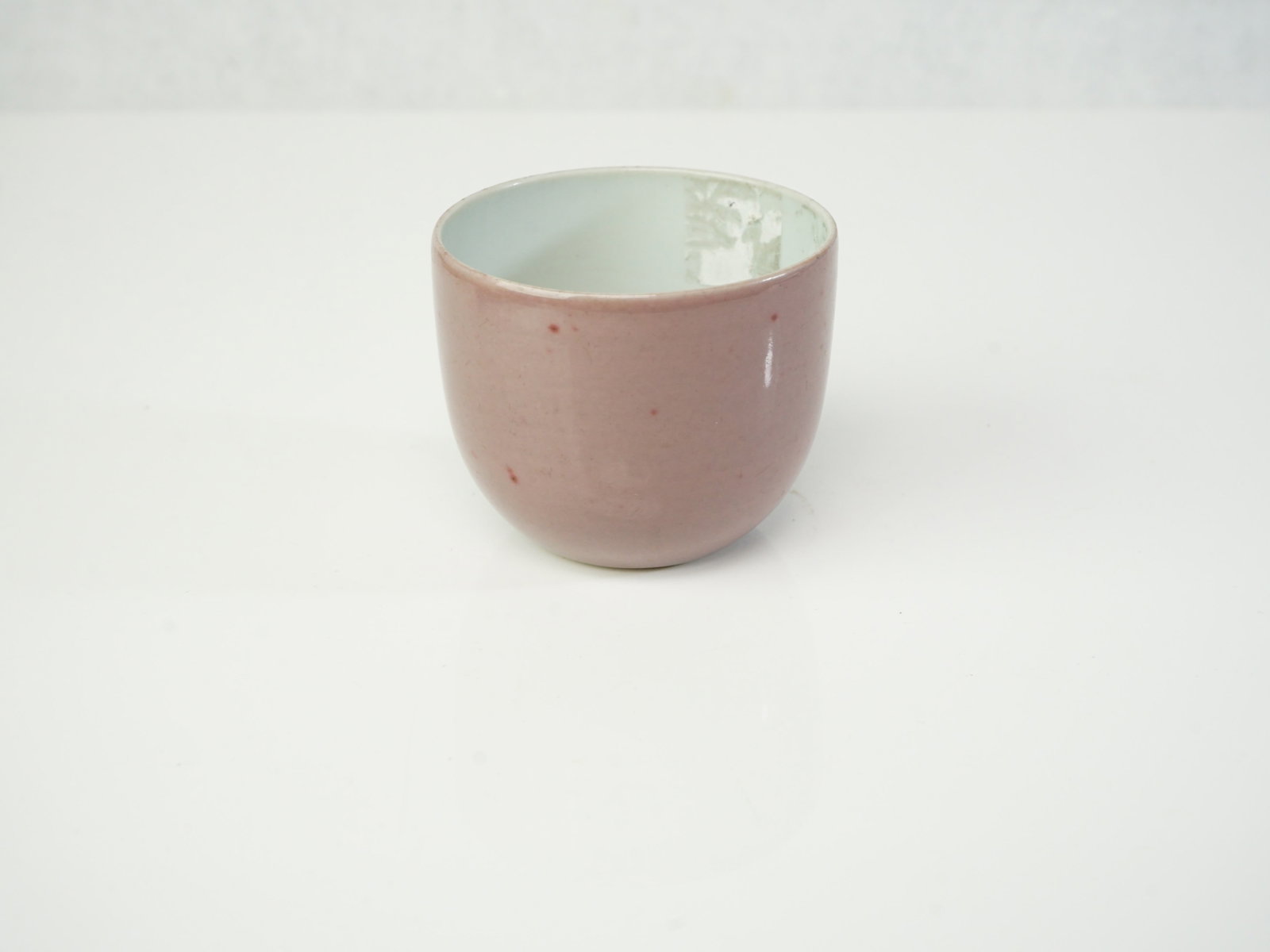 Chinese Red Glazed Tea Cup with Mark - 2