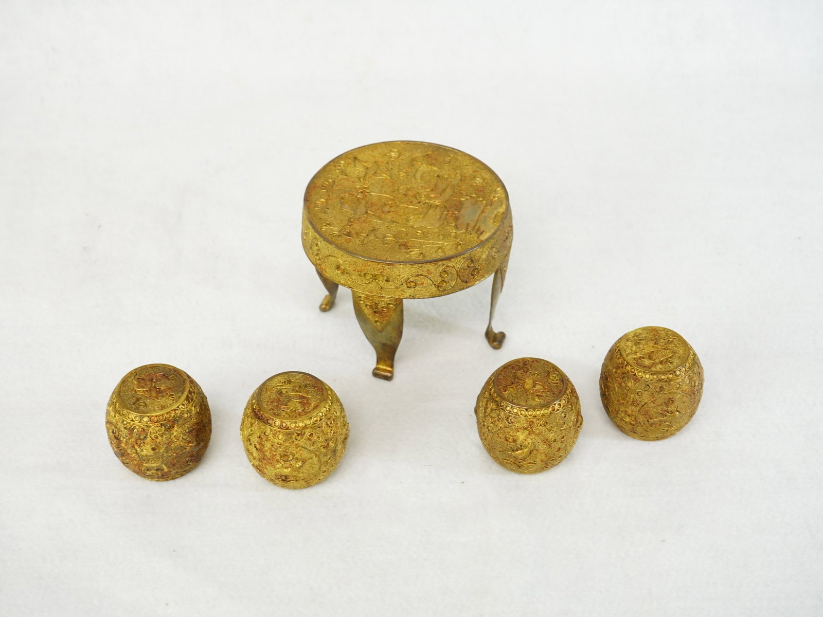 Miniature Metal Garden Table Set - 2