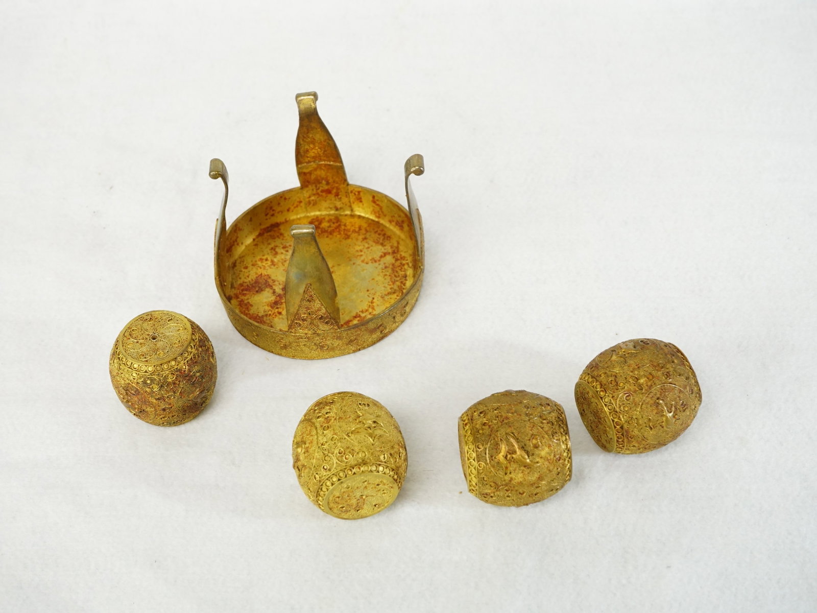 Miniature Metal Garden Table Set - 4