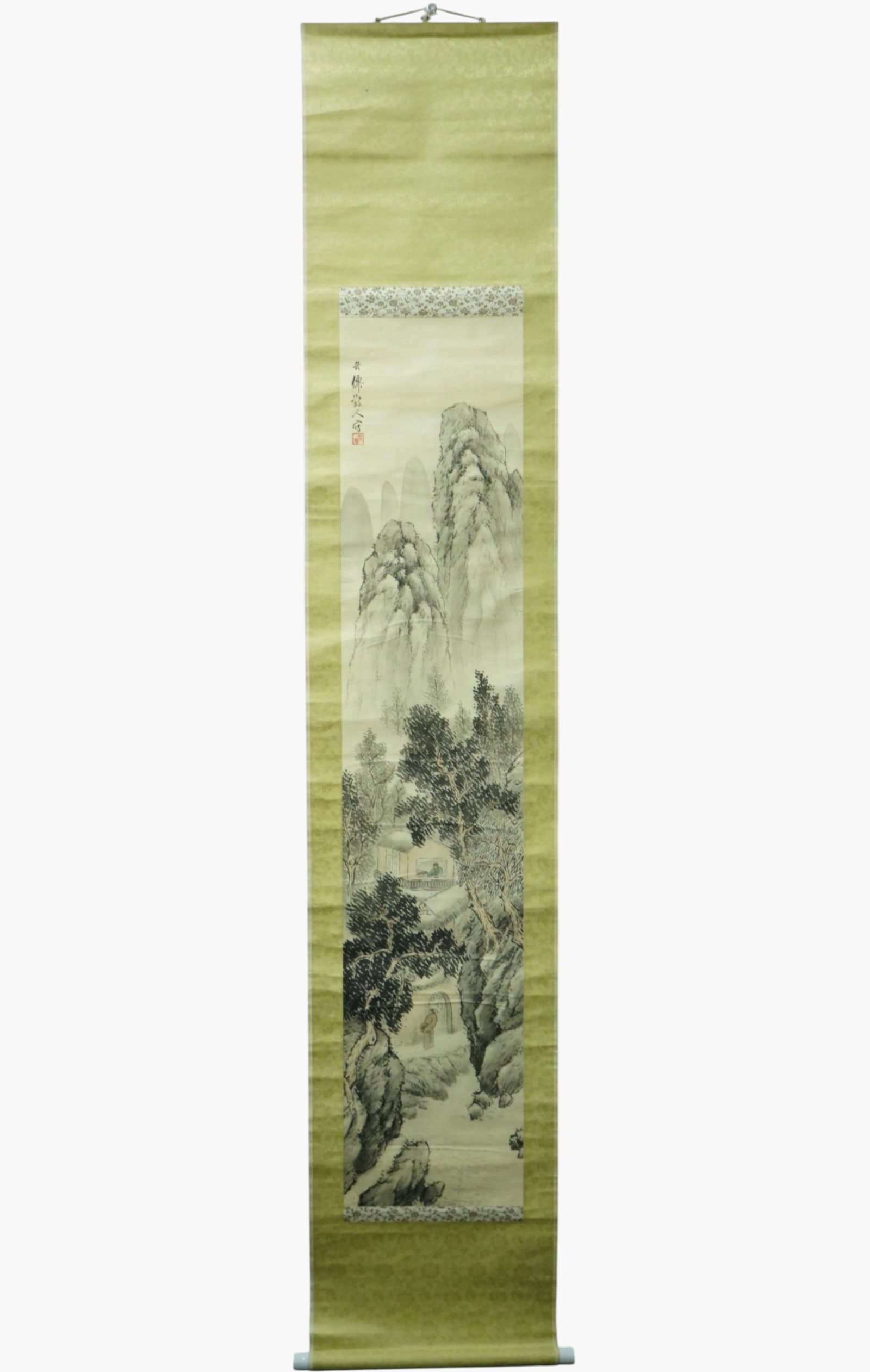 Asian School,Landscape,Ink and Color on Paper,Hanging Scroll: Approximate size: 14.5x76.5 in Shipping: We offer in-house shipping services for most small items. This means that we will take care of packing and shipping the items directly to you. For larger or sp