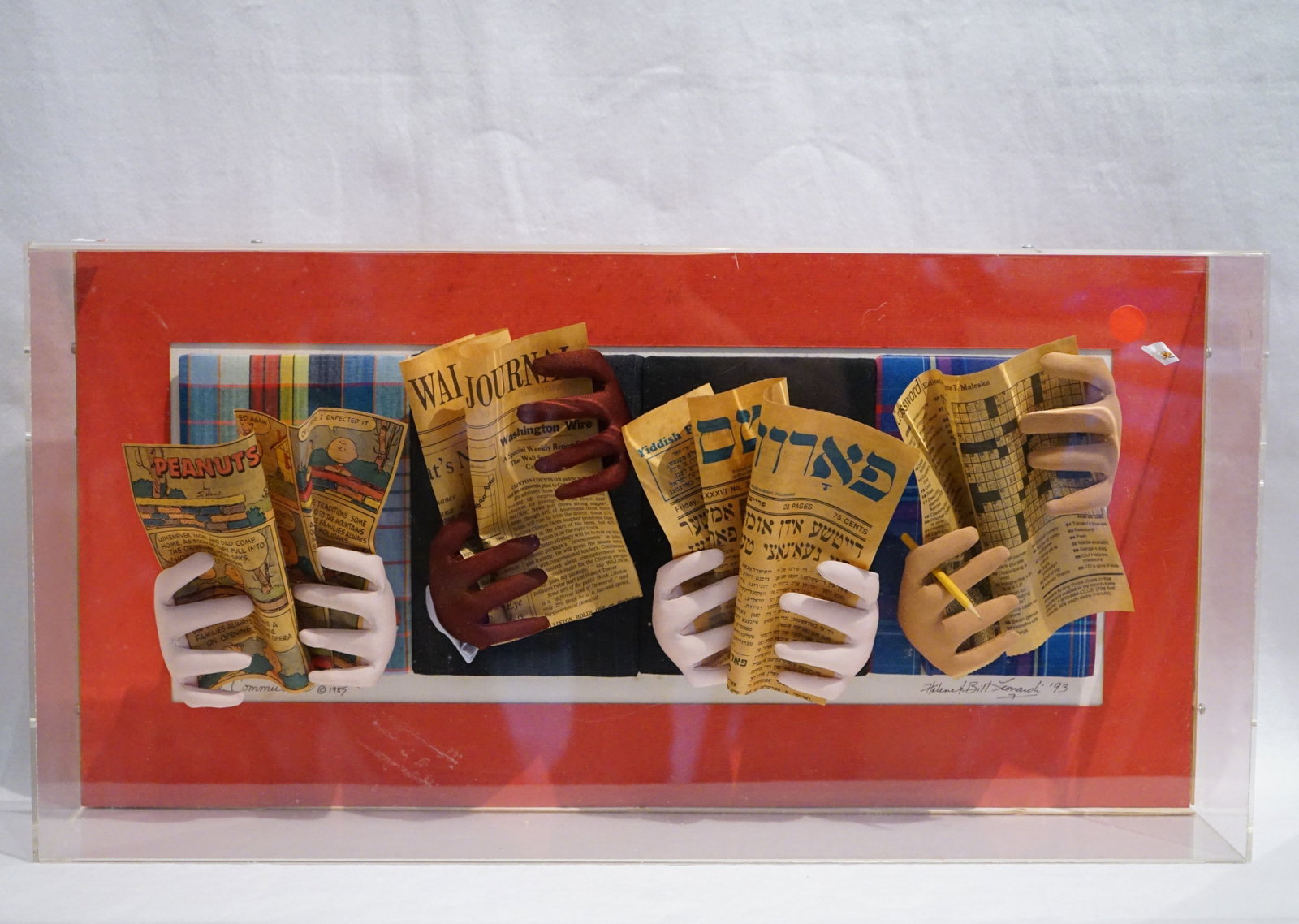 Helene & Bill Leonardi (American),'The Commuters,' Mixed Media Wall Sculpture, 1985: Approximate size: 25x13x5 in Shipping: We offer in-house shipping services for most small items. This means that we will take care of packing and shipping the items directly to you. For larger or spec