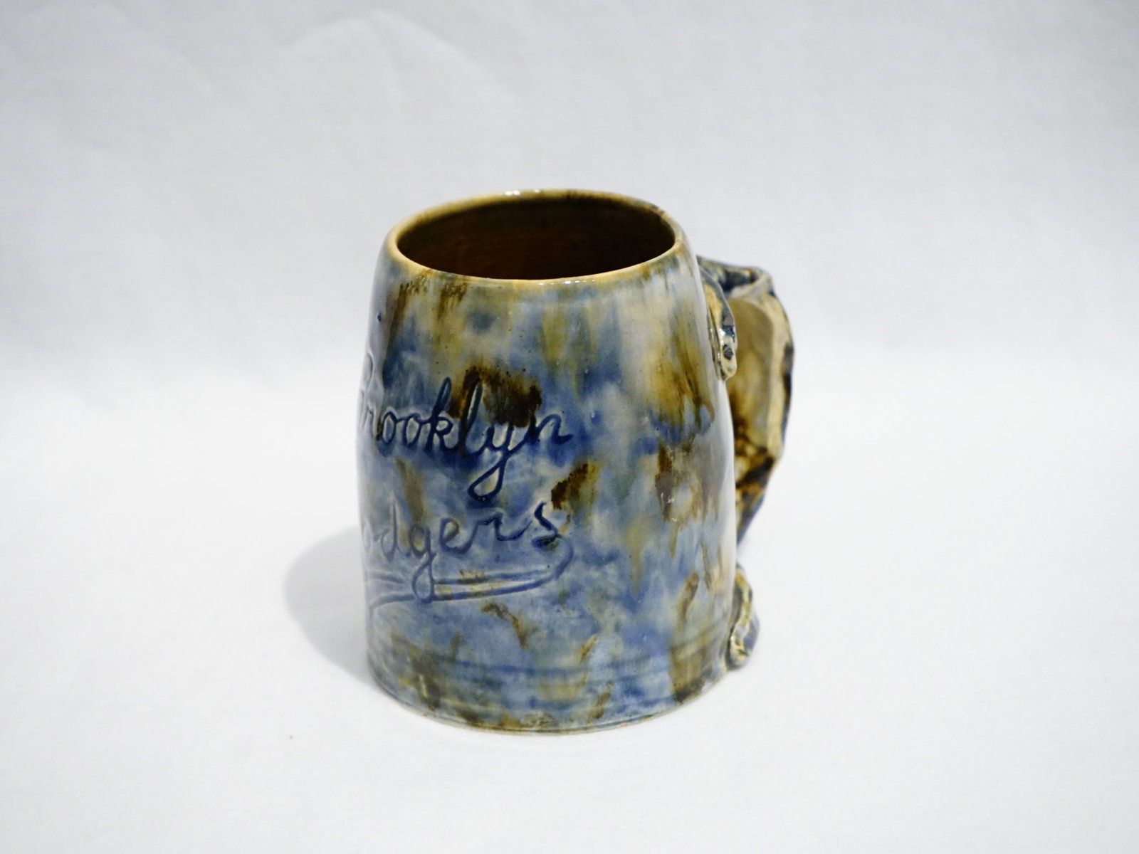 Brooklyn Dodger Blue-Glazed Studio Pottery Mug - 2