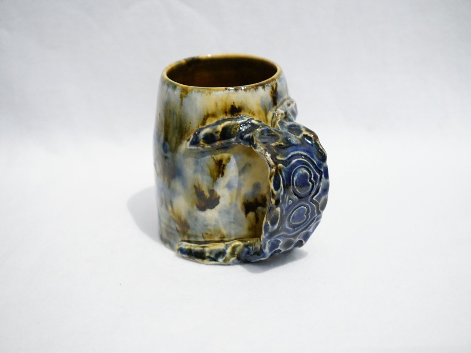 Brooklyn Dodger Blue-Glazed Studio Pottery Mug - 3