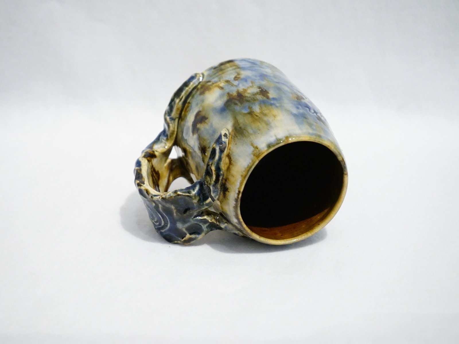 Brooklyn Dodger Blue-Glazed Studio Pottery Mug - 4