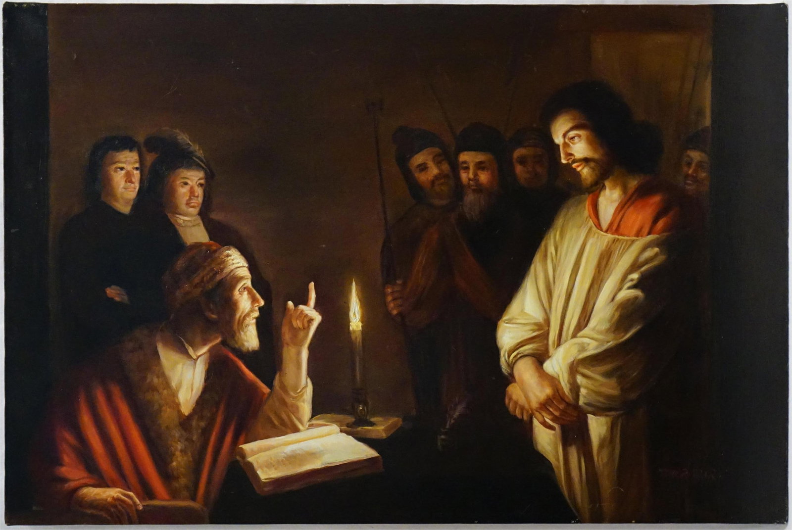Christ Before The High Priest,Oil on Canvas (1 of 5)