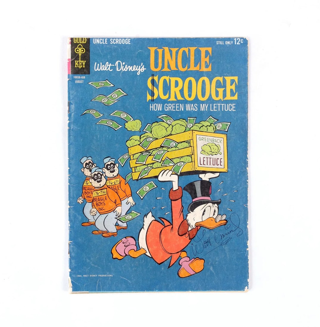 WALT DISNEY-HAND-SIGNED UNCLE SCROOGE: HOW GREEN WAS MY LETTUCE GOLD KEY COMIC BOOK (1961) (1 of 3)