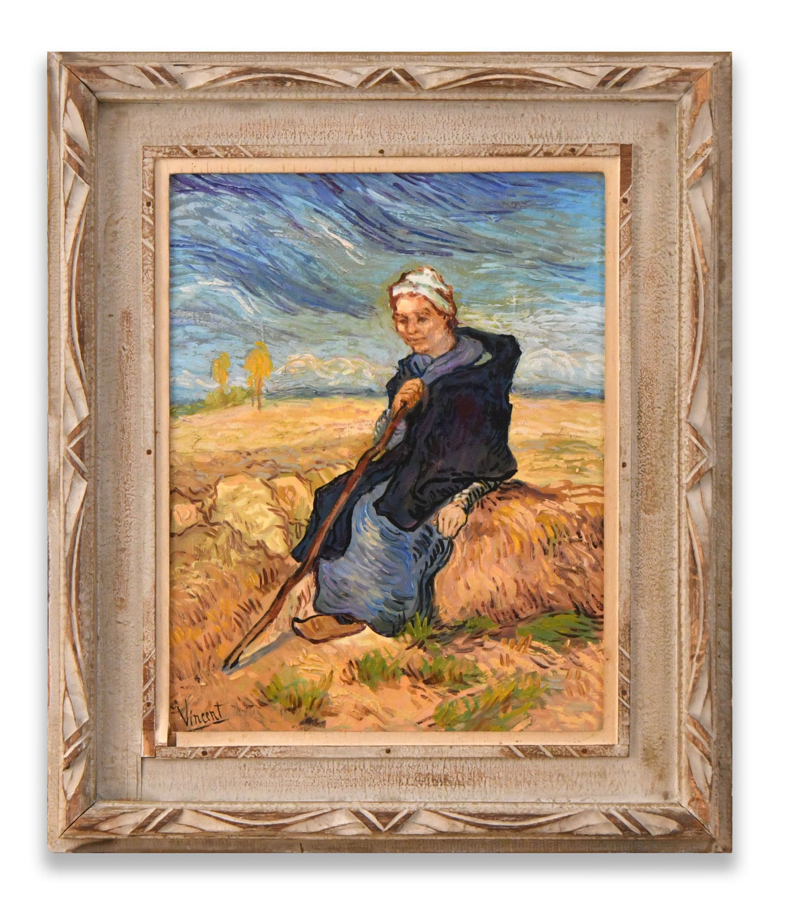 Vincent van Gogh (1853-1890), Attributed to, Oil on Canvas: All measured values are approximate. Dimensions: Image size: 41.3x31.6 cm. (16 1/4x12 1/2 in) Outer frame size: 56.5x47.7 cm.(22 1/4x18 3/4 in)VINCENT VAN GOGH (1853-1890), ATTRIBUTED TO, OIL ON