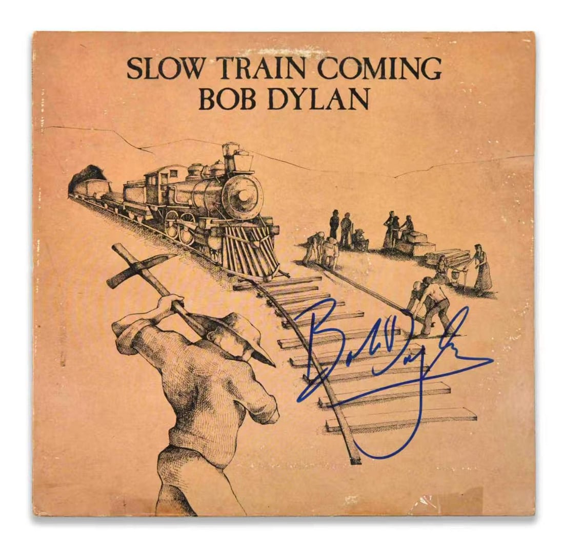 BOB DYLAN-Signed Slow Train Coming LP (1 of 5)