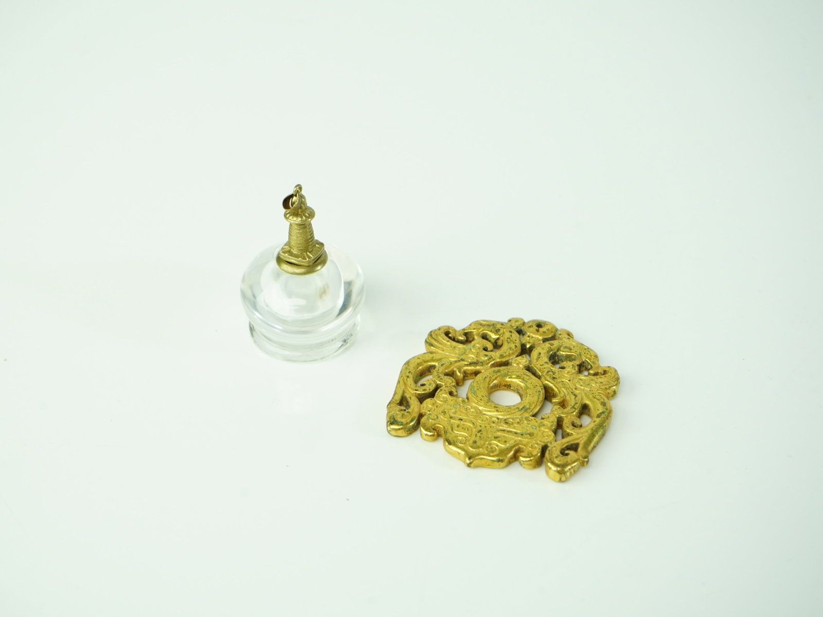 Two Chinese Gilt-Bronze Objects - 2