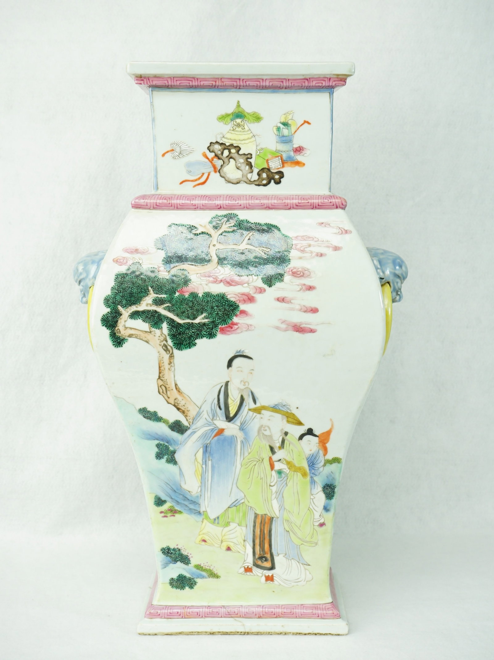 Chinese Famille Rose 'Figural' Zun Form Vase (1 of 14)