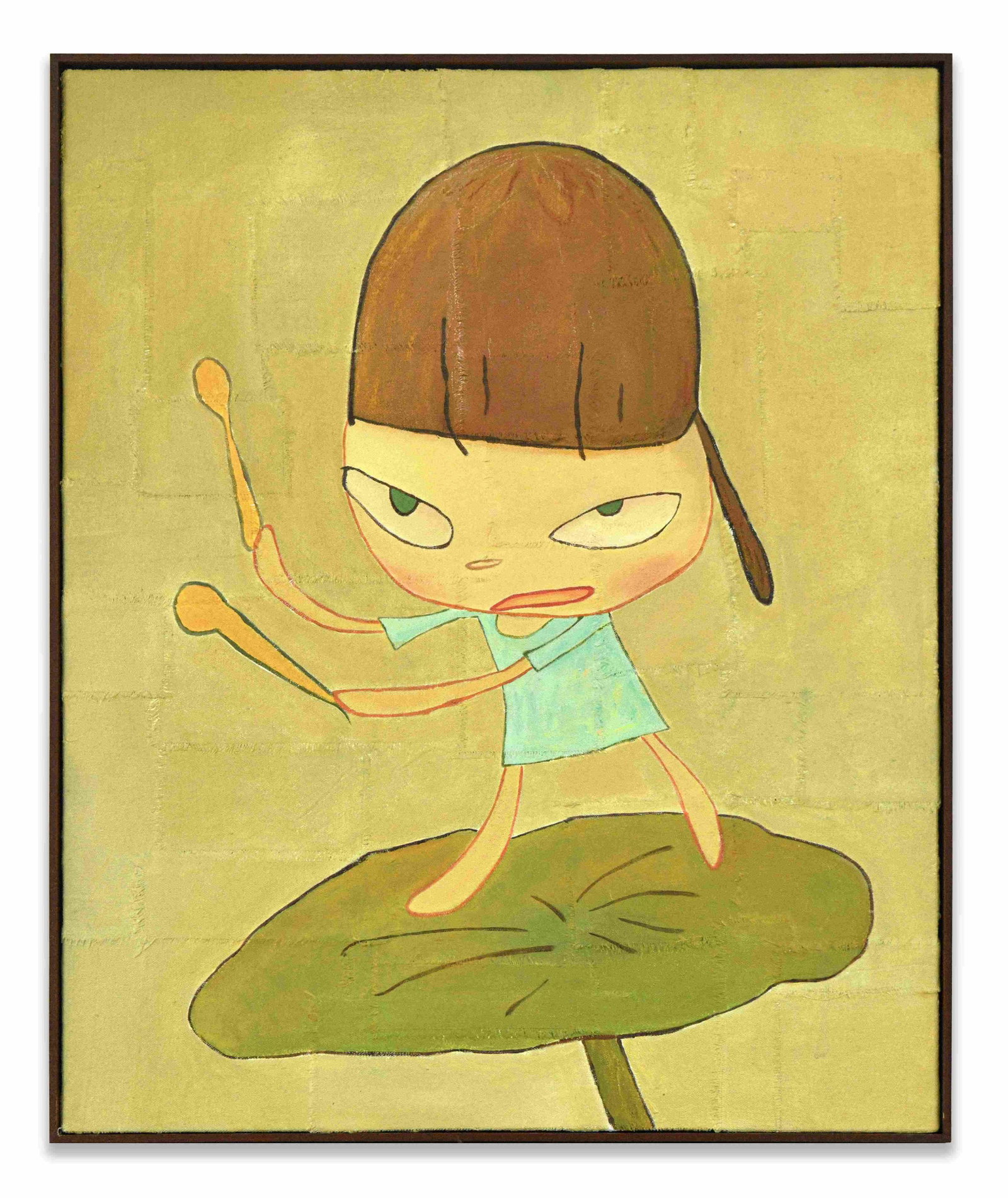 Yoshitomo Nara (1959-), Attributed To, Acrylic on Canvas: YOSHITOMO NARA (1959-), ATTRIBUTED TO, ACRYLIC ON CANVAS Dimensions: Image size: 35 7/8 x 28 3/4 in,91x73 cm. All measured values are approximate. Outer frame size: 36 5/8 x 29 1/2 in,93x75 cm. All me