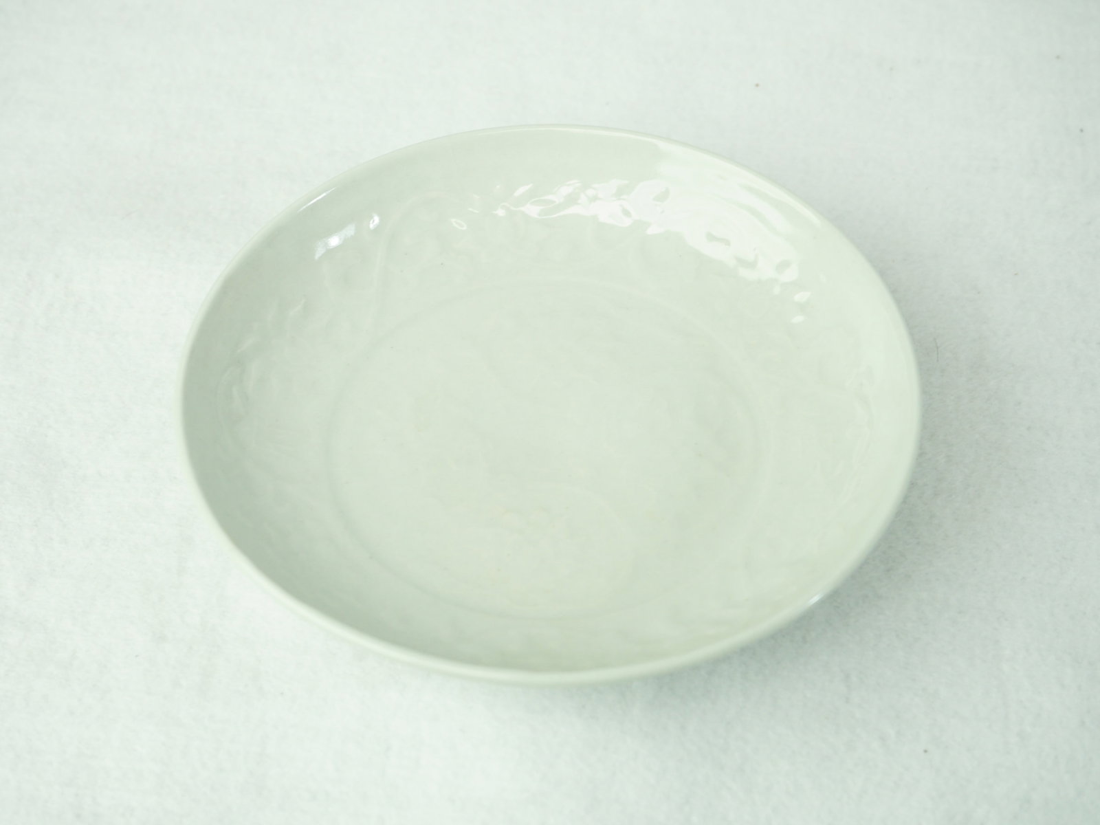 Chinese Molded White-Glazed Dish