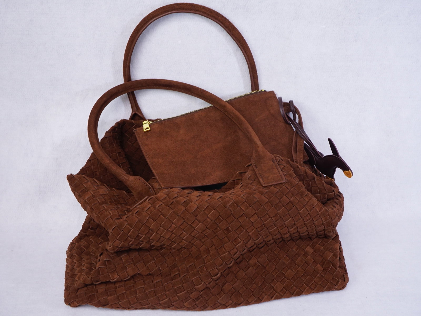 Unbranded Bv Style Woven Leather Shoulder Bag: Approximate size: 15x12x6.5 in Shipping: We offer in-house shipping services for most small items. This means that we will take care of packing and shipping the items directly to you. For larger or sp
