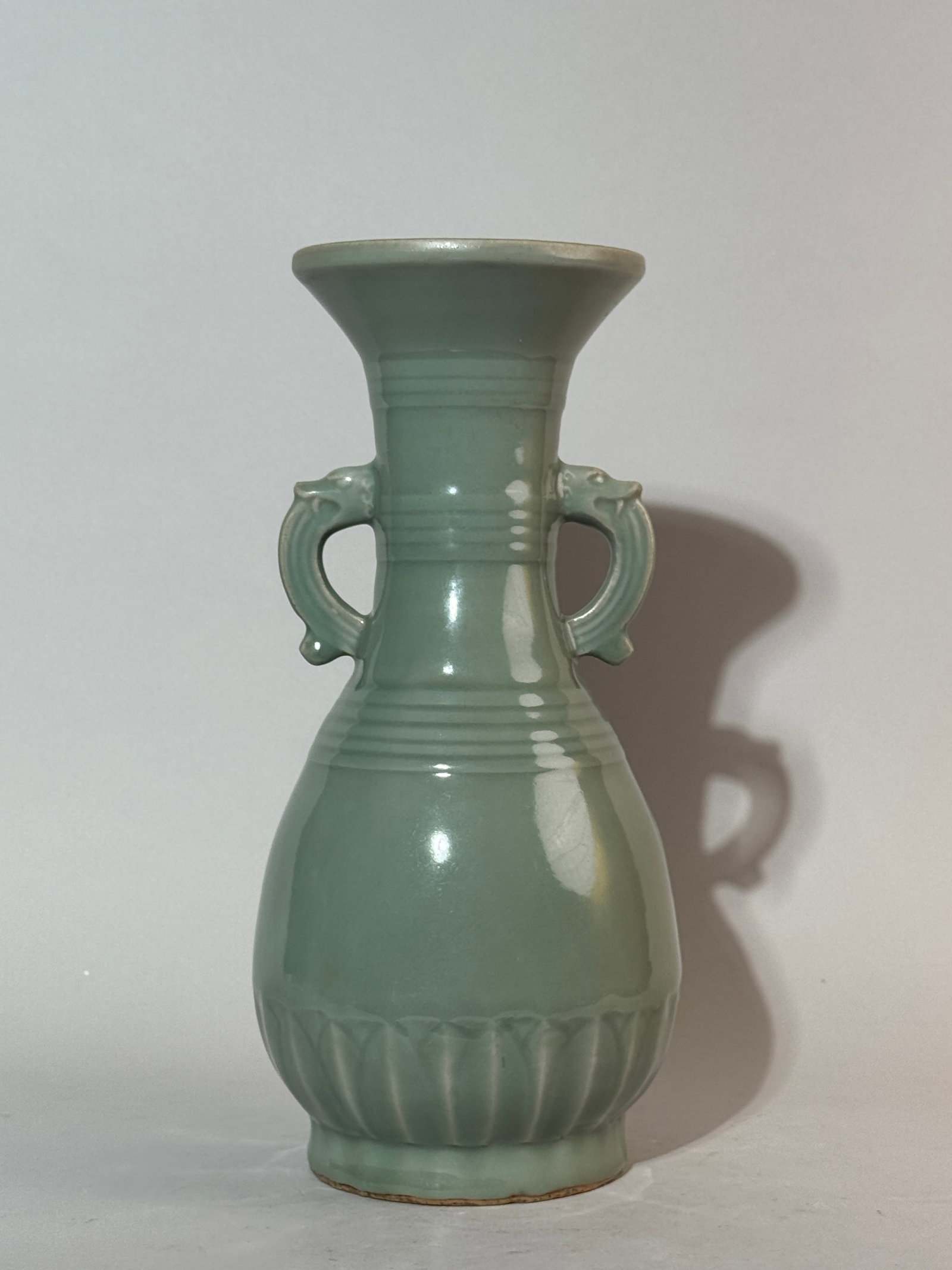 A Chinese Longquan Celadon-Glazed Handled Vase (1 of 12)